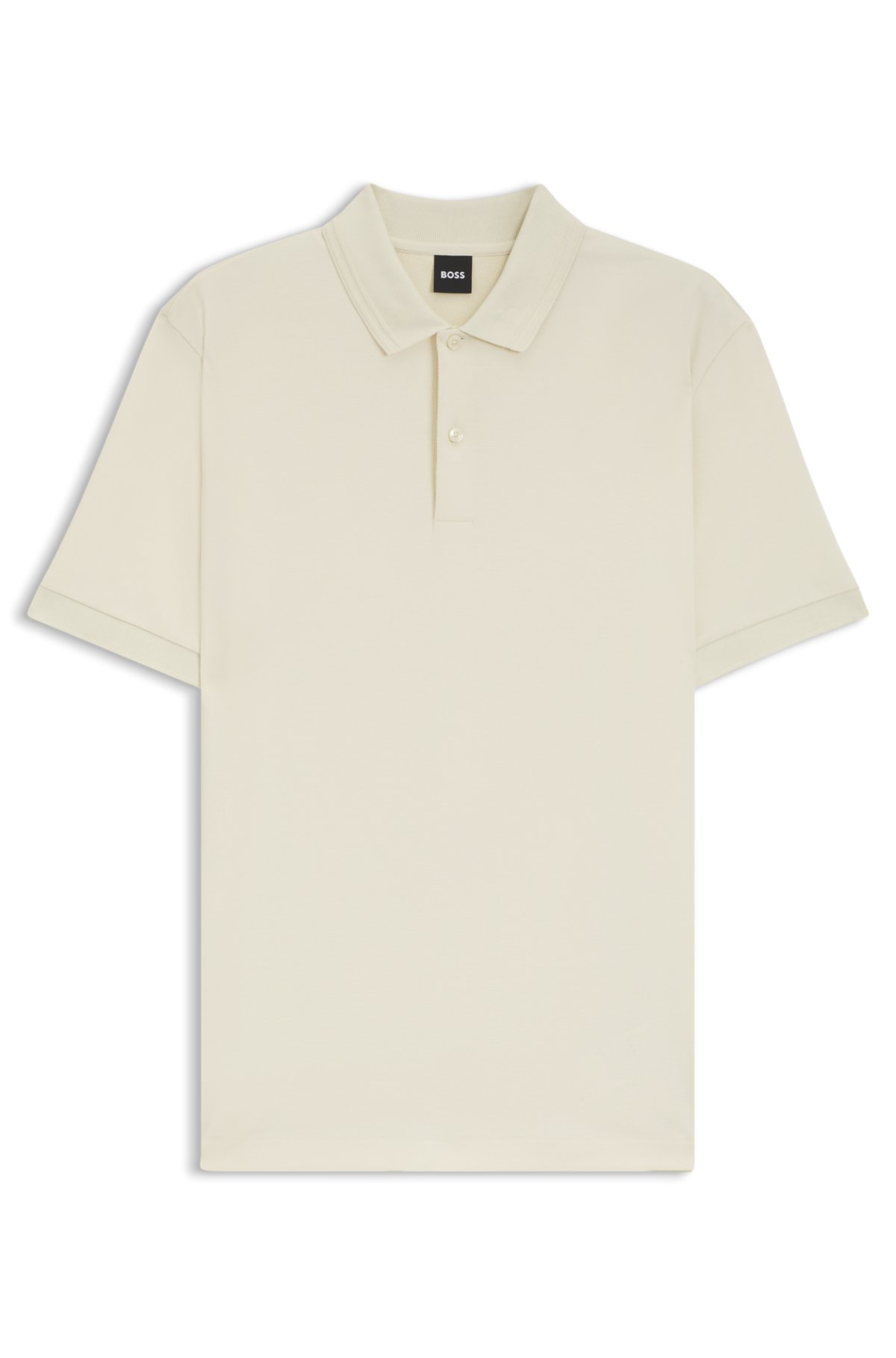 Maglietta polo con monogramma in misto cotone
