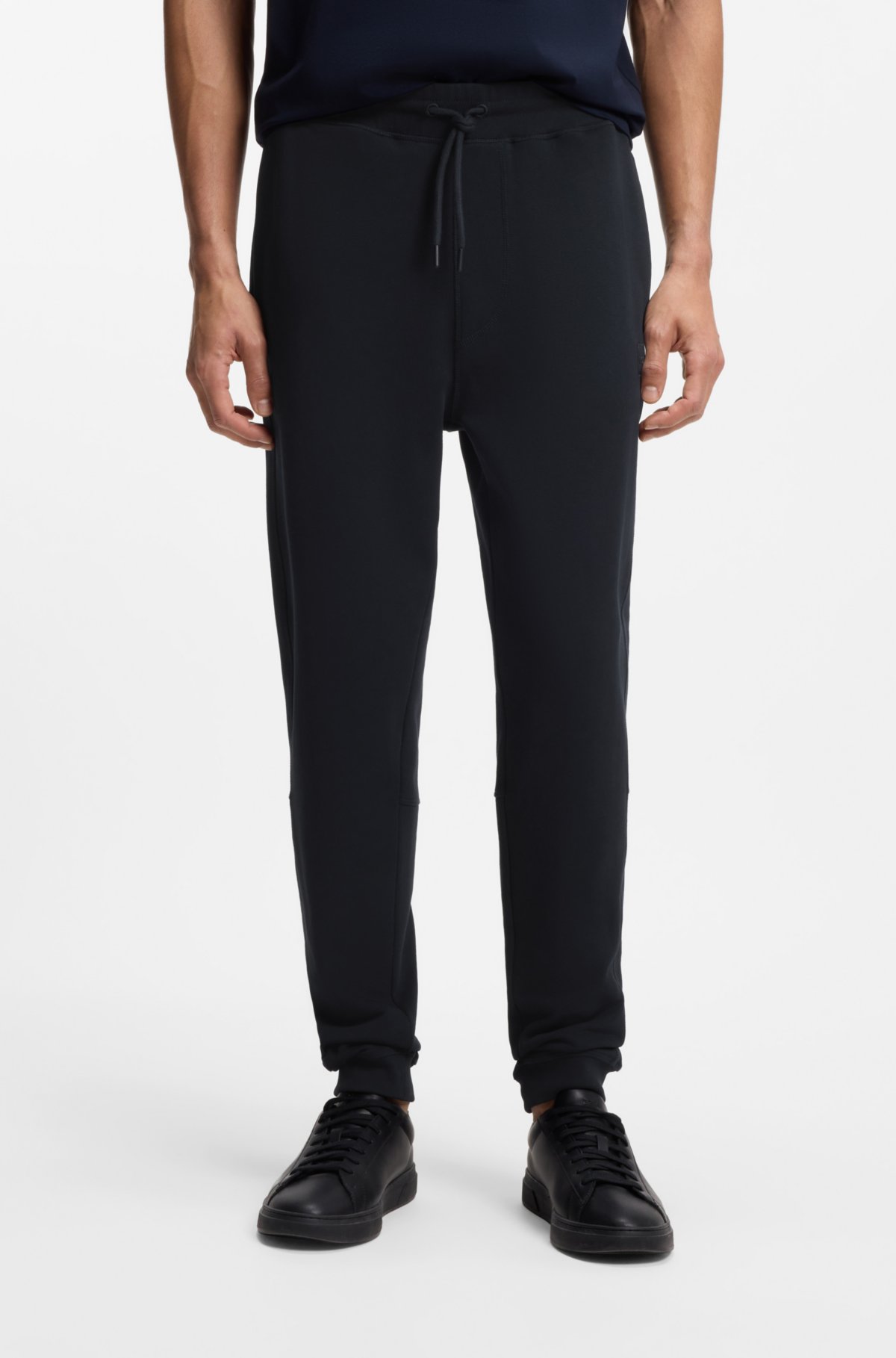 Pantaloni per tuta con patch logo in pile di cotone