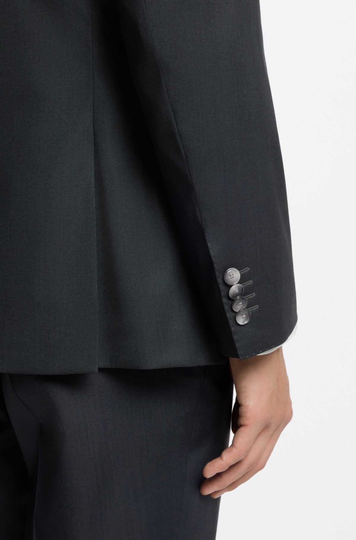 Giacca slim-fit in misto lana