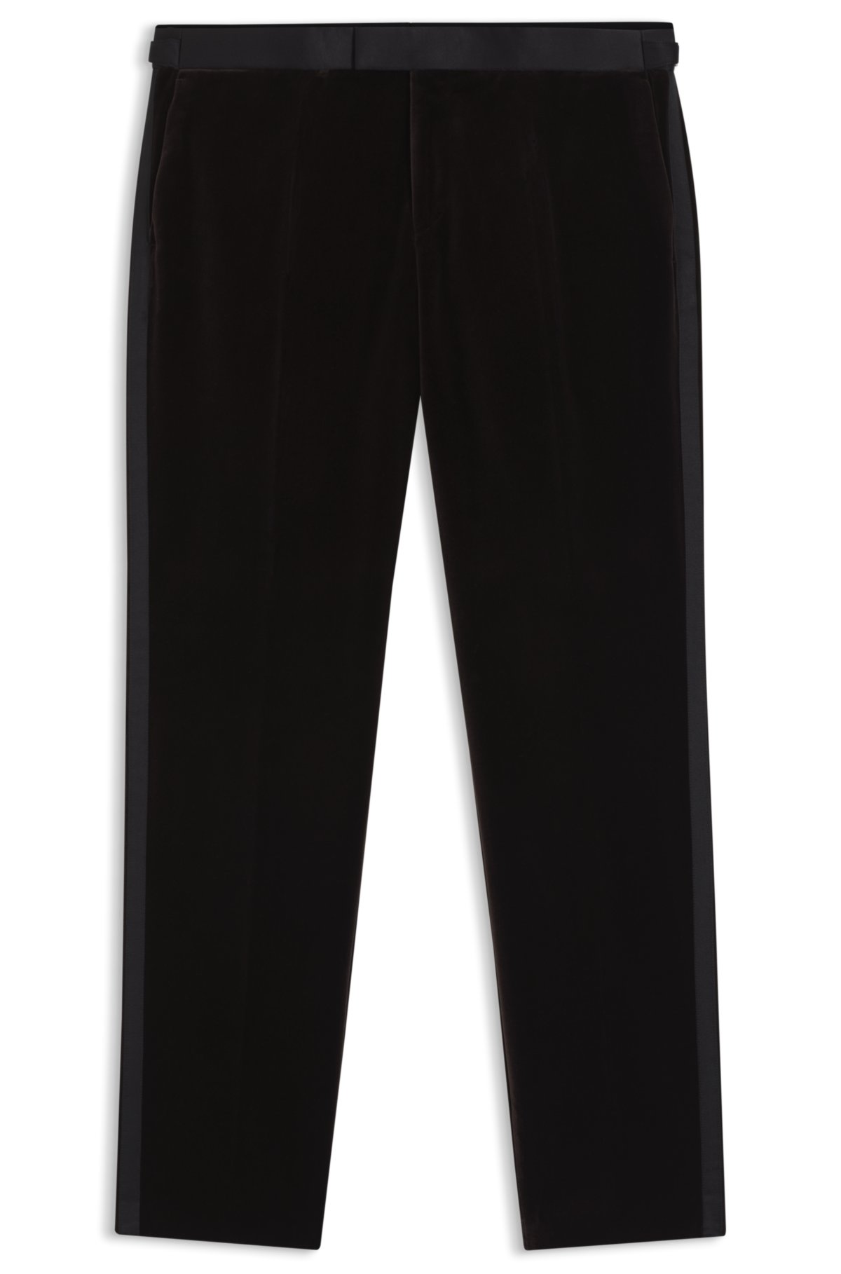 Pantaloni per smoking aderenti in velluto di cotone