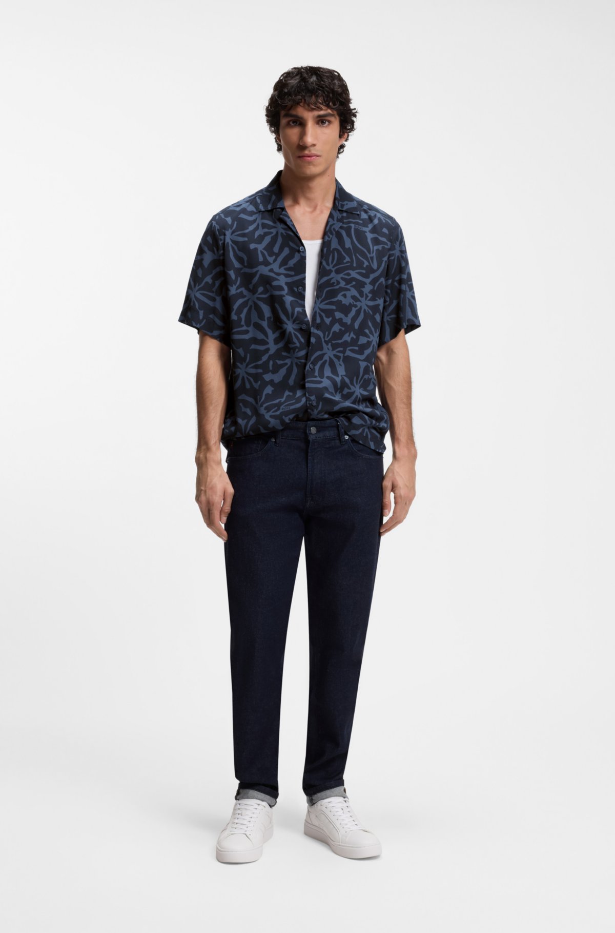 Camicia con taglio regolare e stampa maxi