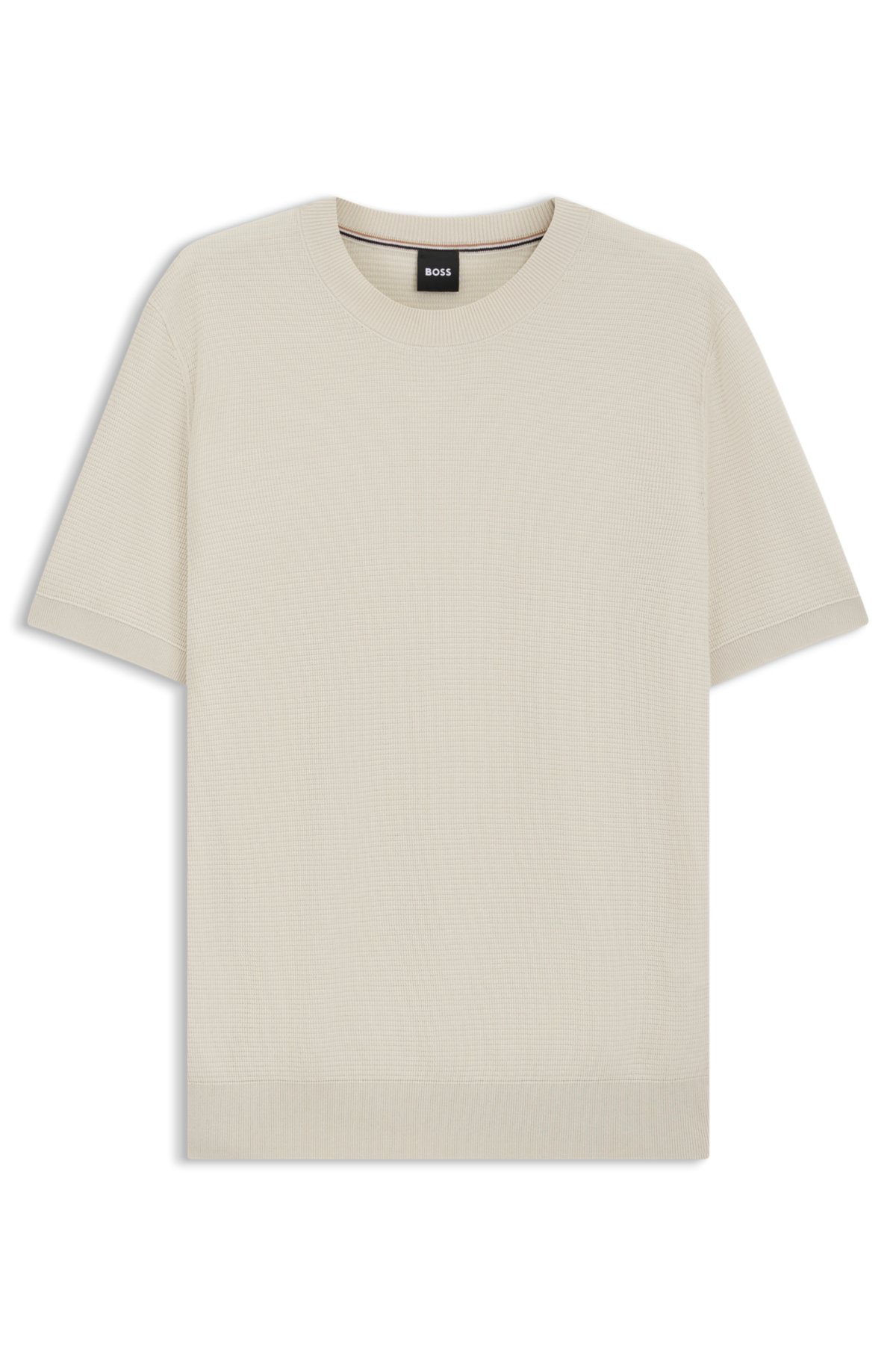 Pullover lavorato con strutture miste