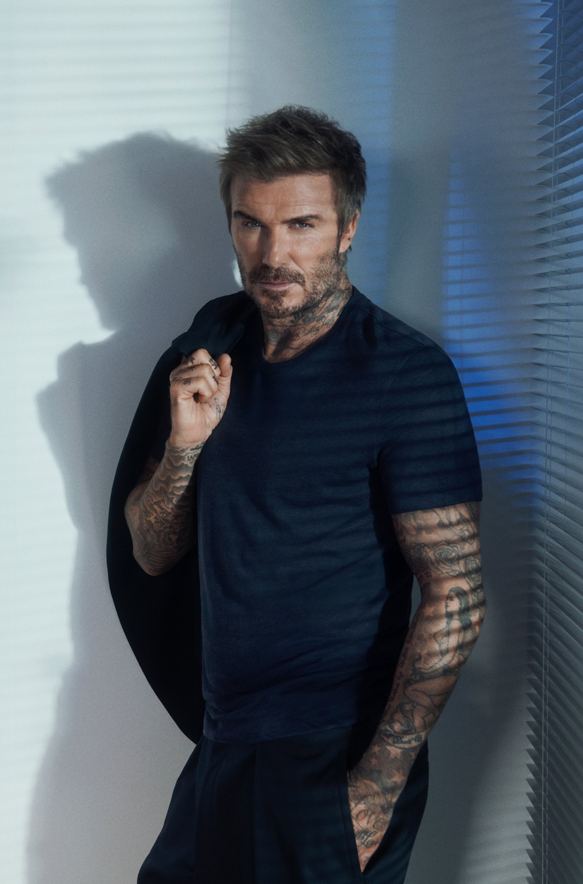 T-shirt BECKHAM x BOSS in lino morbido