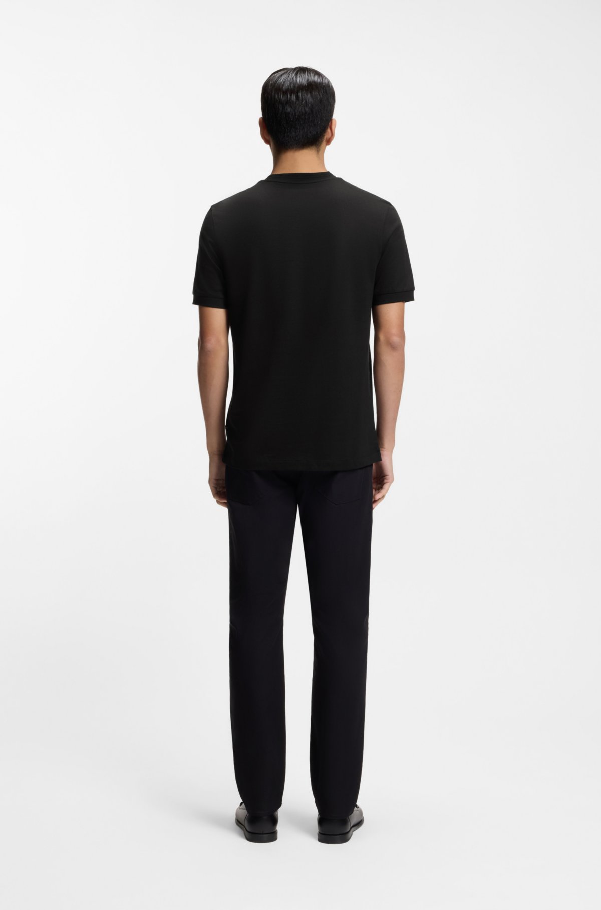 T-shirt con taglio regolare in misto cotone mercerizzato