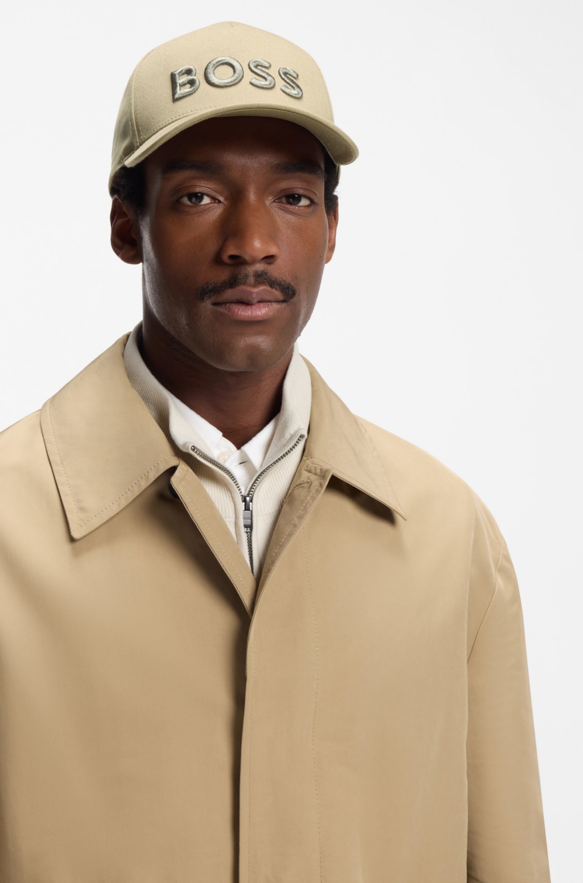 Berretto con logo ricamato in twill di cotone