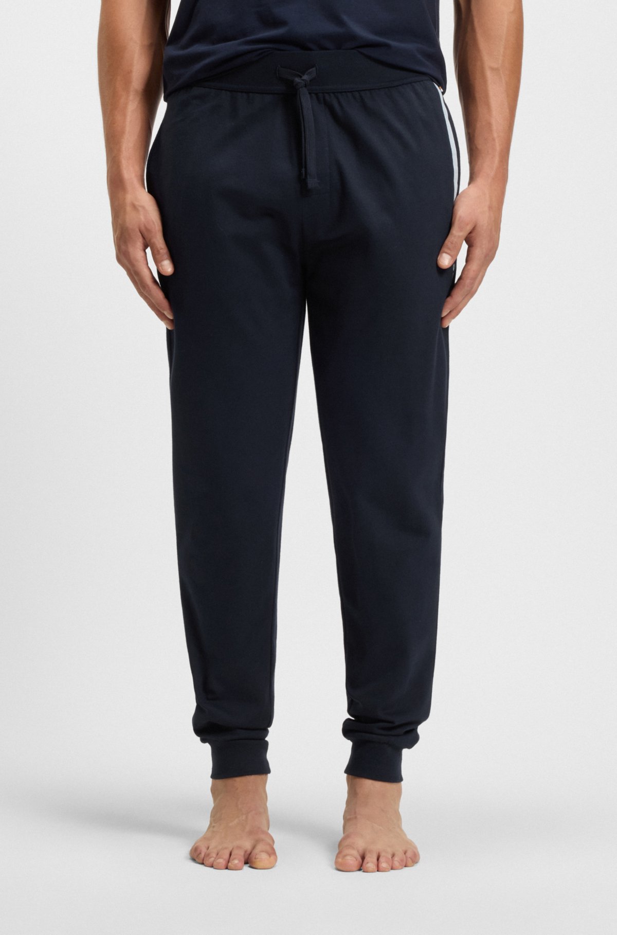 Pantaloni per tuta con stampa logo in cotone pile