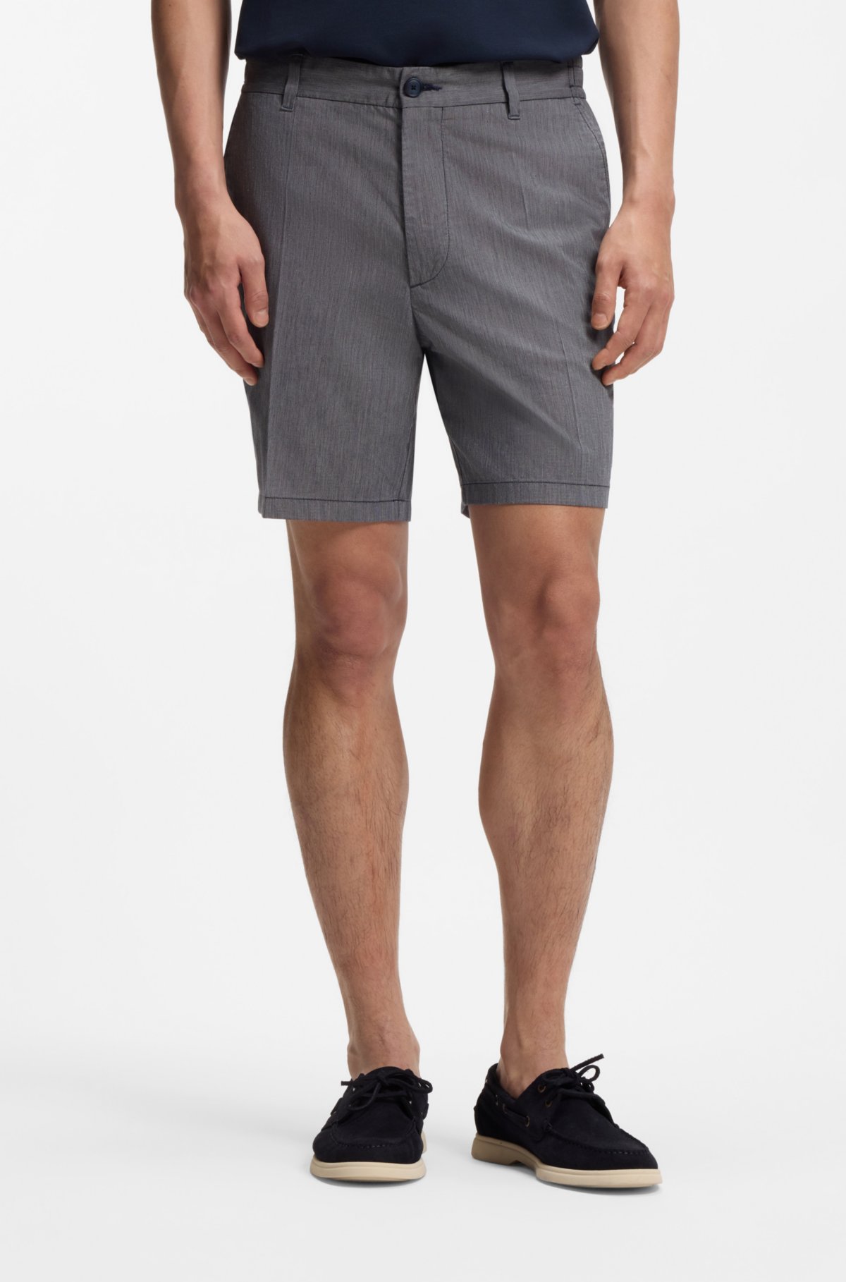 Shorts in cotone elasticizzato con taglio moderno