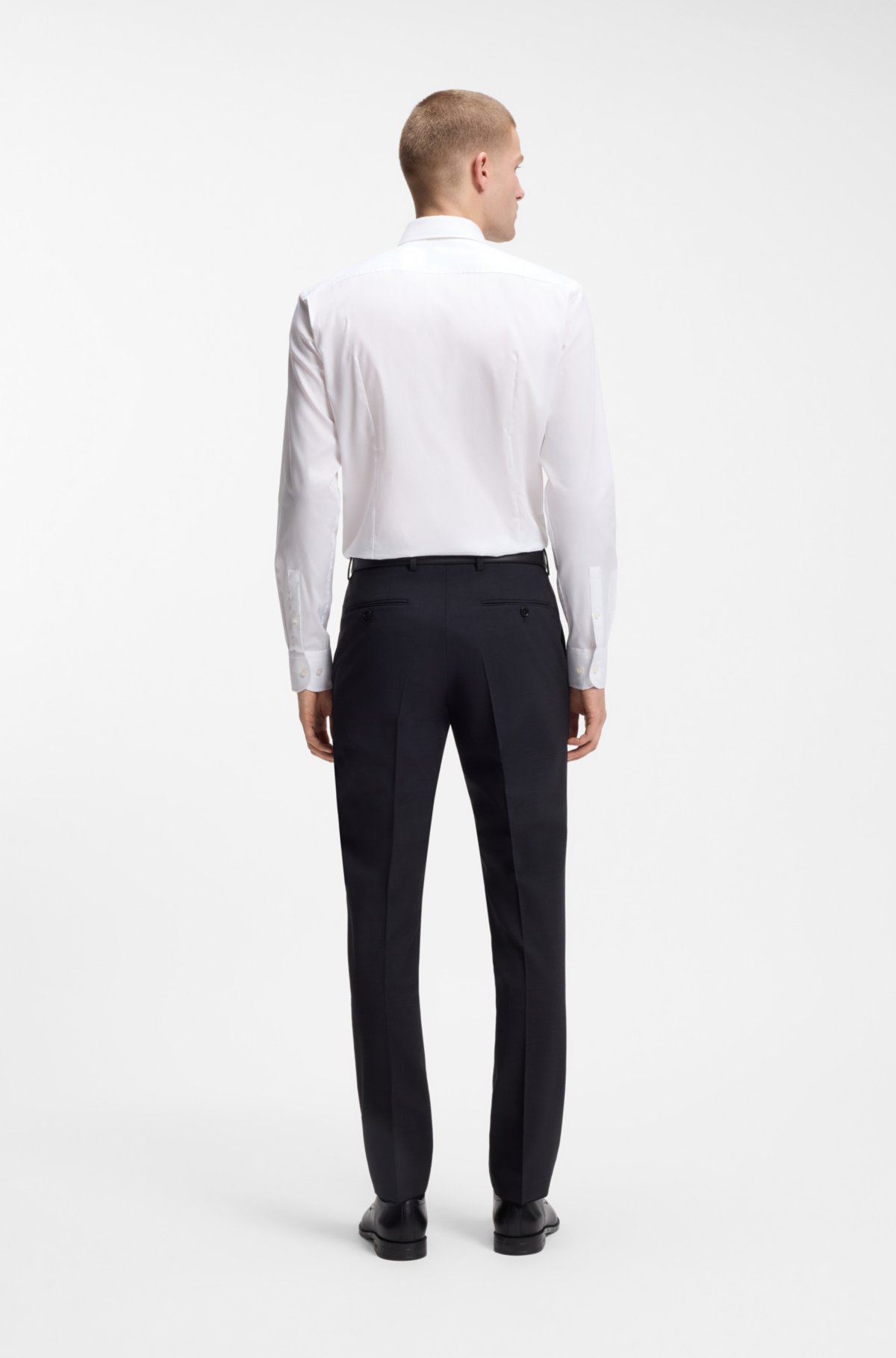 Camicia slim-fit facile da stirare in poplin di cotone