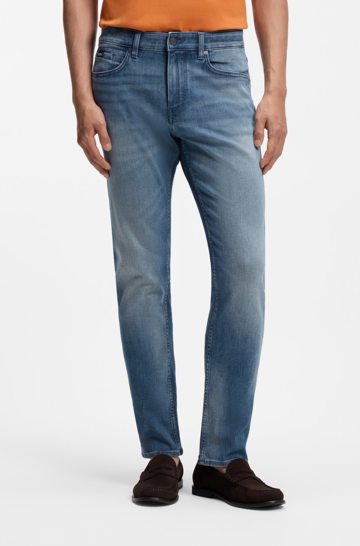 Jeans slim-fit Delaware in denim leggero blu