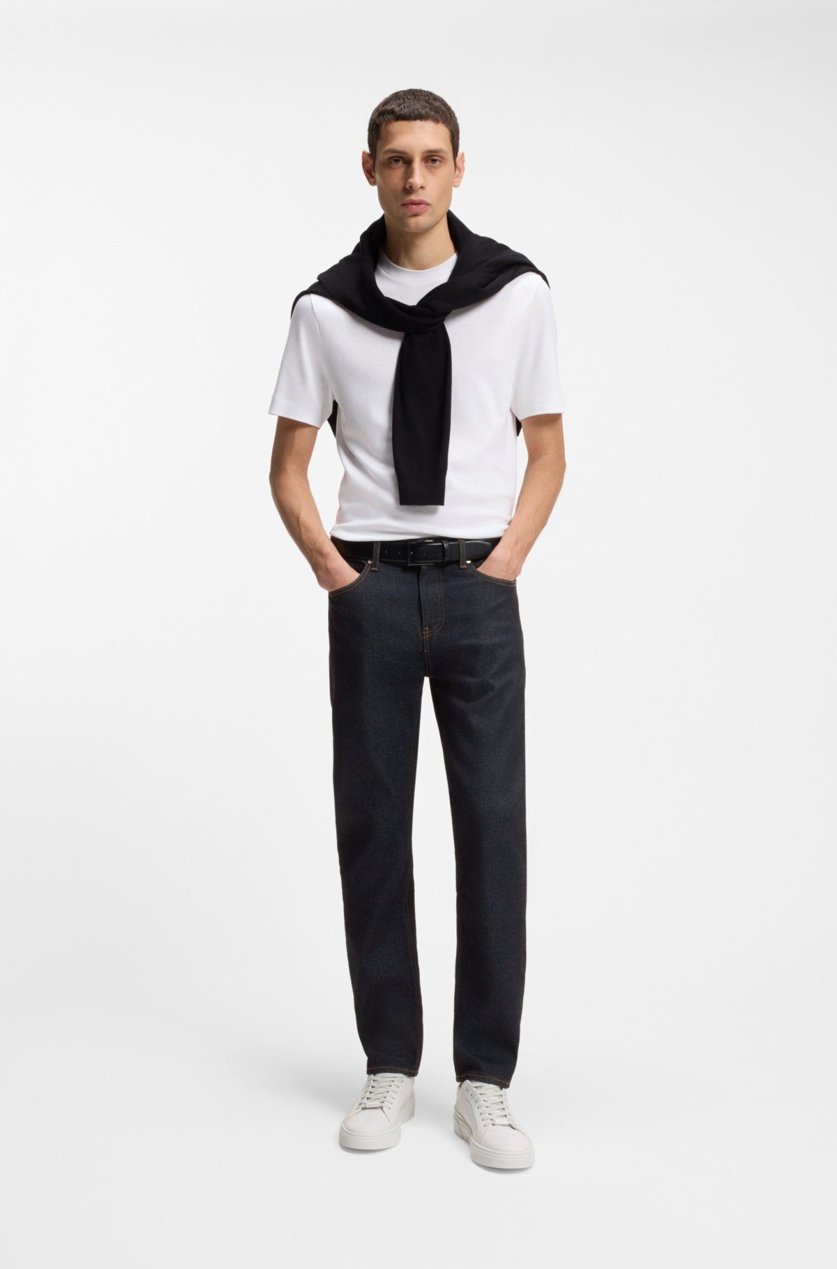 Jeans slim-fit scuro blu del Delaware in denim elasticizzato comfort