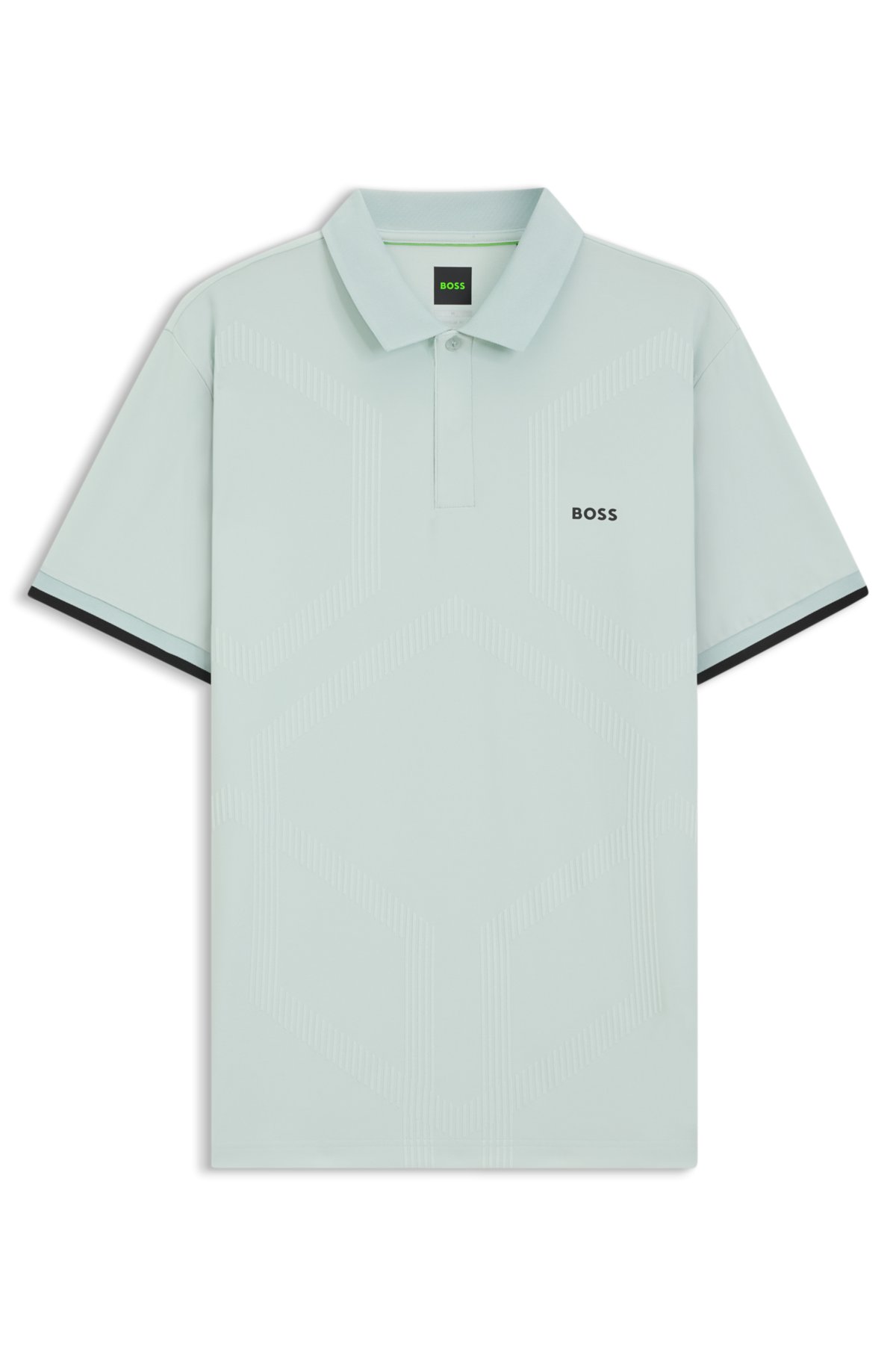 Maglia polo con dettagli in bodymapping e prestazioni idrorepellenti