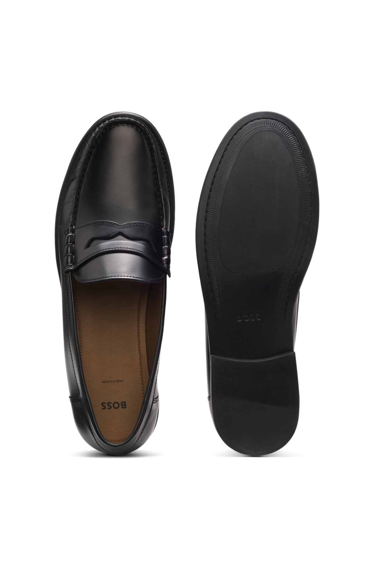 Loafers in pelle con dettaglio penny