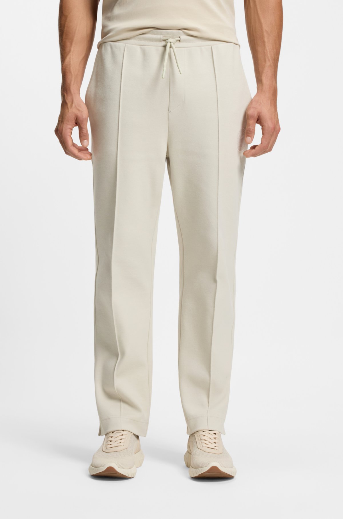 Pantaloni per tuta in misto cotone con logo ispirato al tennis
