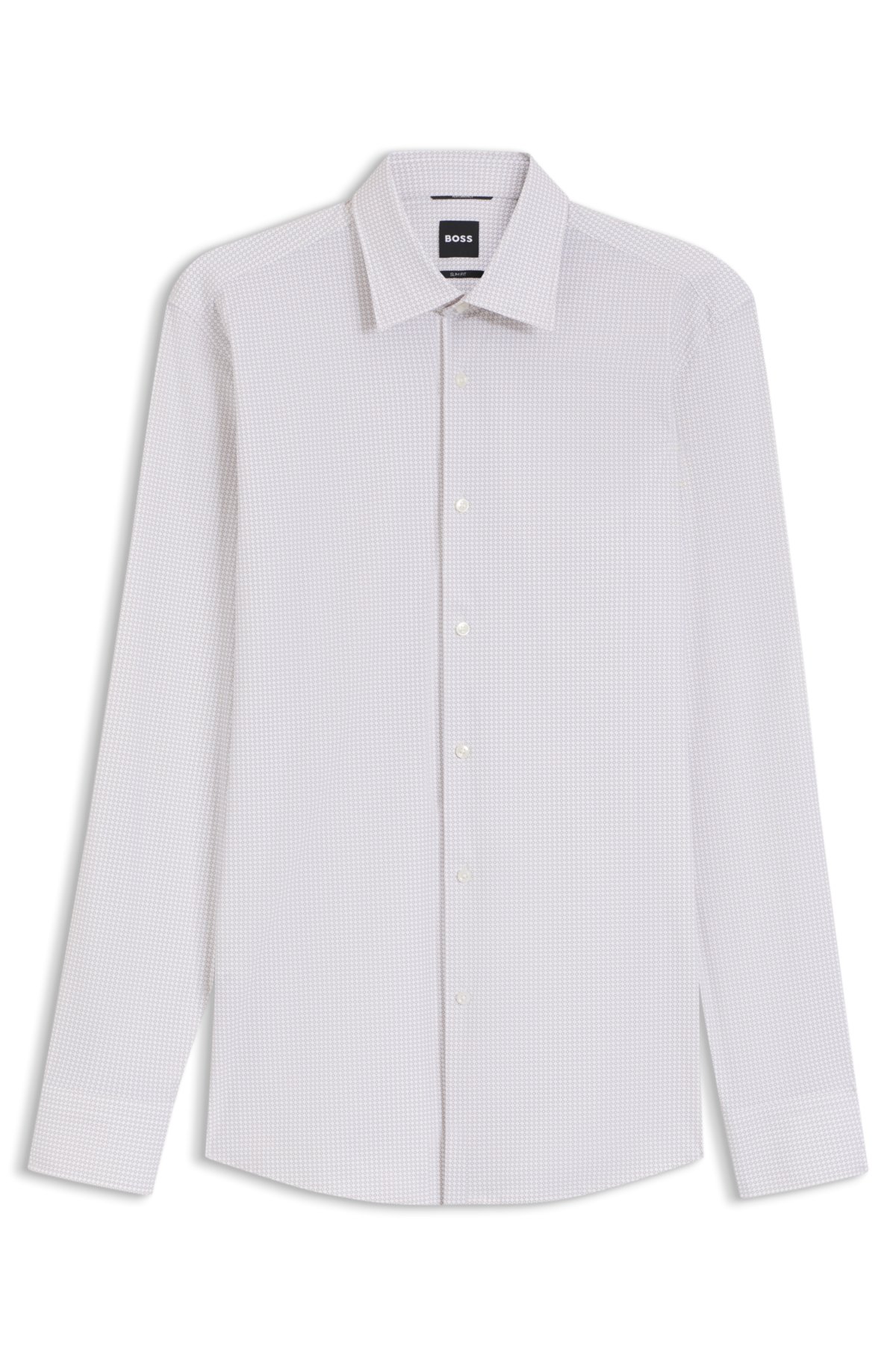 Camicia slim-fit in jersey elasticizzato con stampa