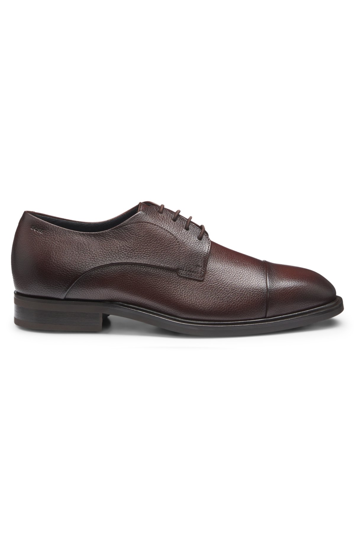 Scarpe Derby in pelle grana con punta a capo