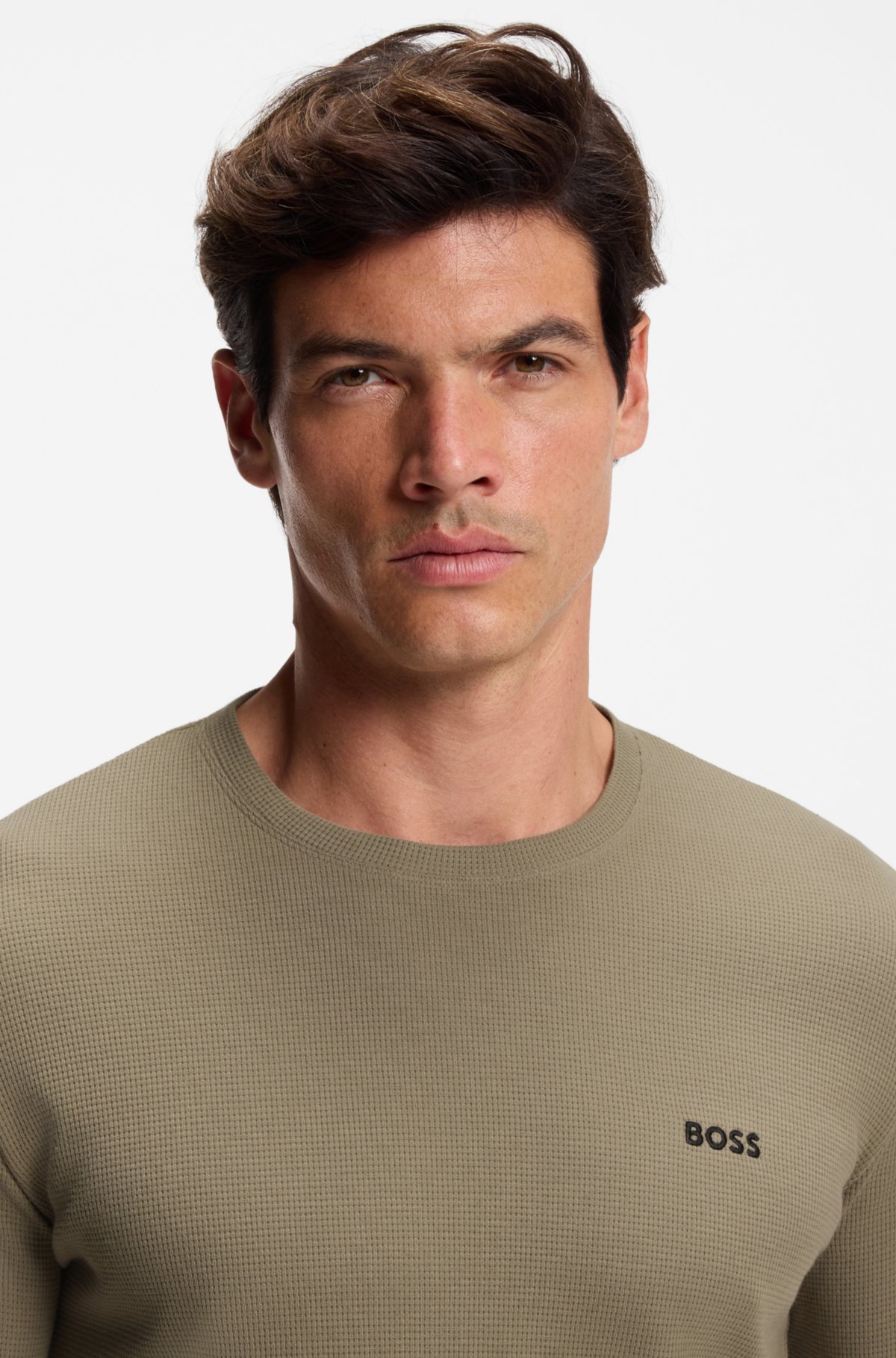 Pigiami T-shirt BOSS con logo ricamato
