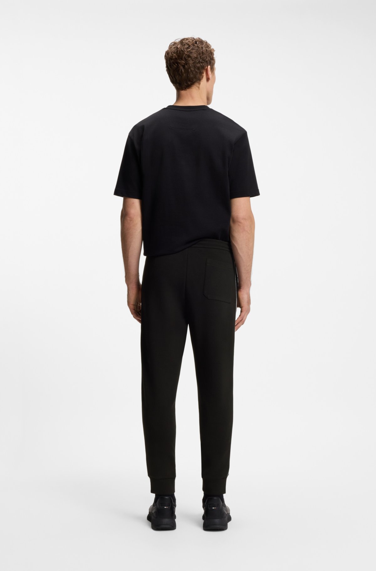 Pantaloni per tuta in misto cotone con dettagli a righe