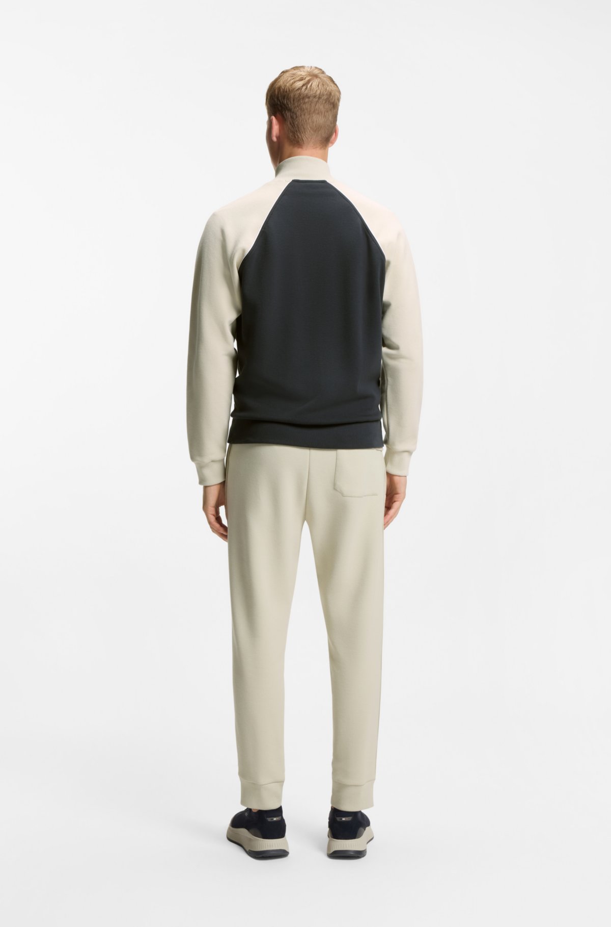 Sweat in misto cotone con dettagli a contrasto