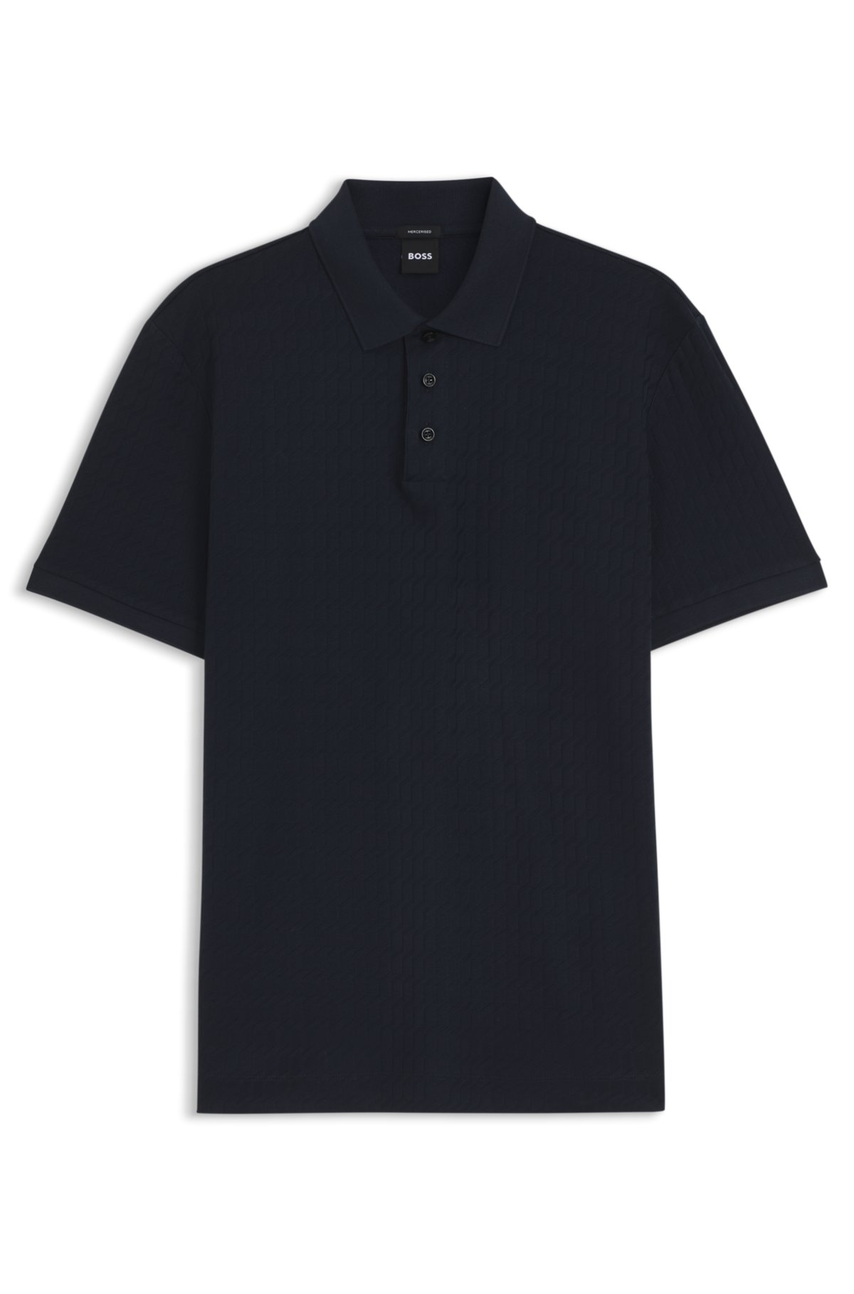 Maglietta polo geometrica in cotone