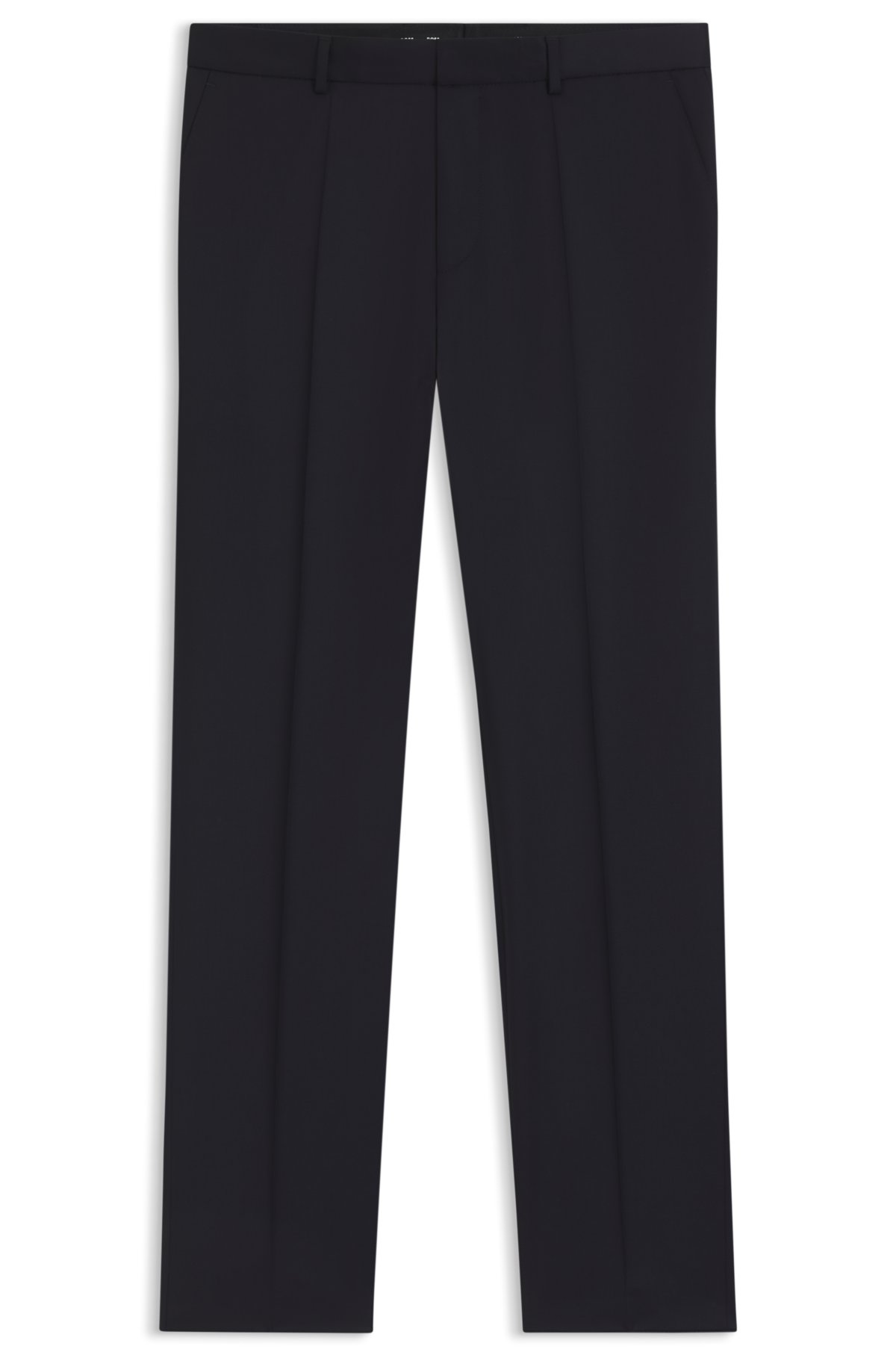 Pantaloni regular fit in sarga di lana vergine