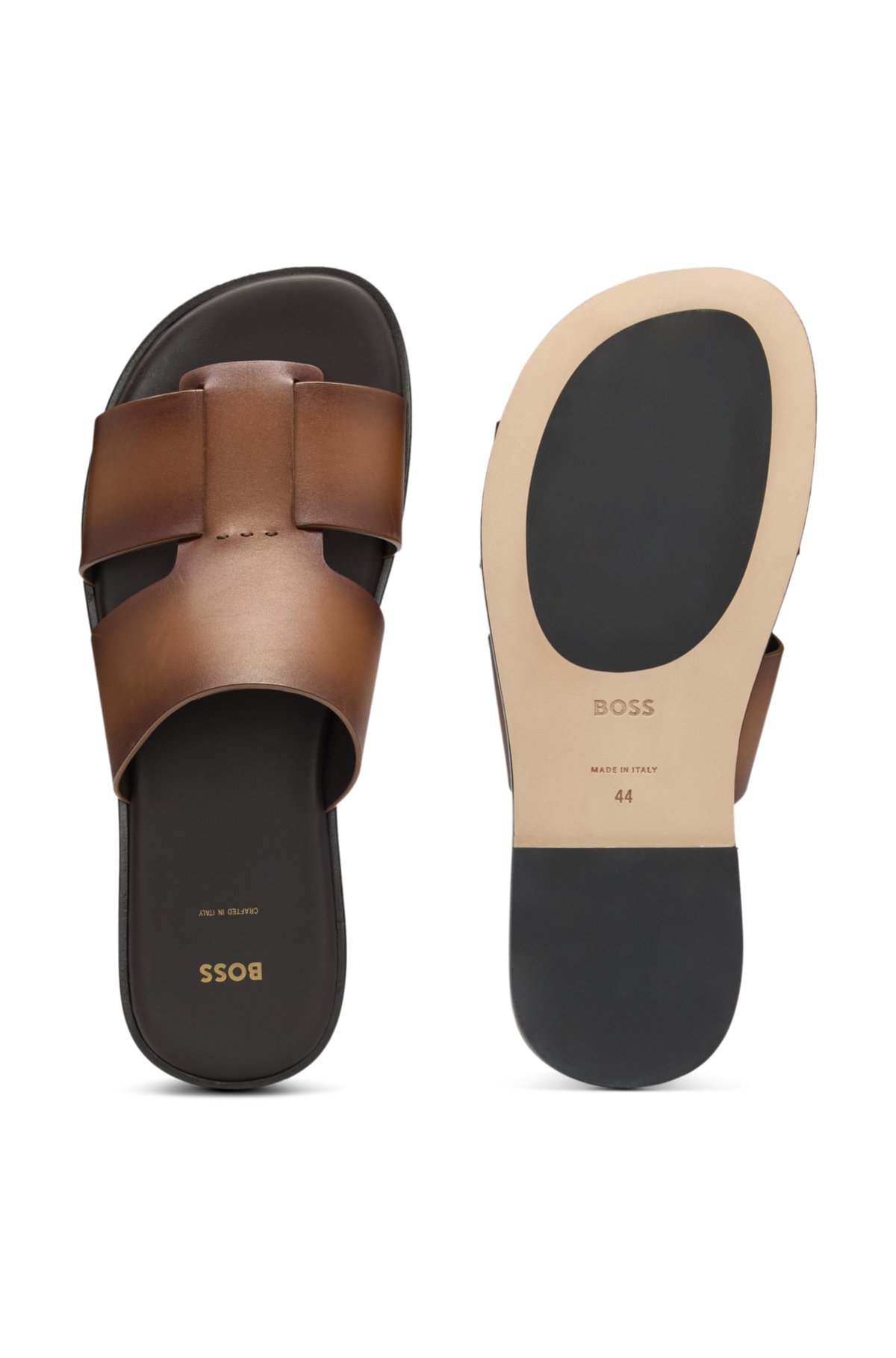 Pantofole in pelle realizzate in Italia