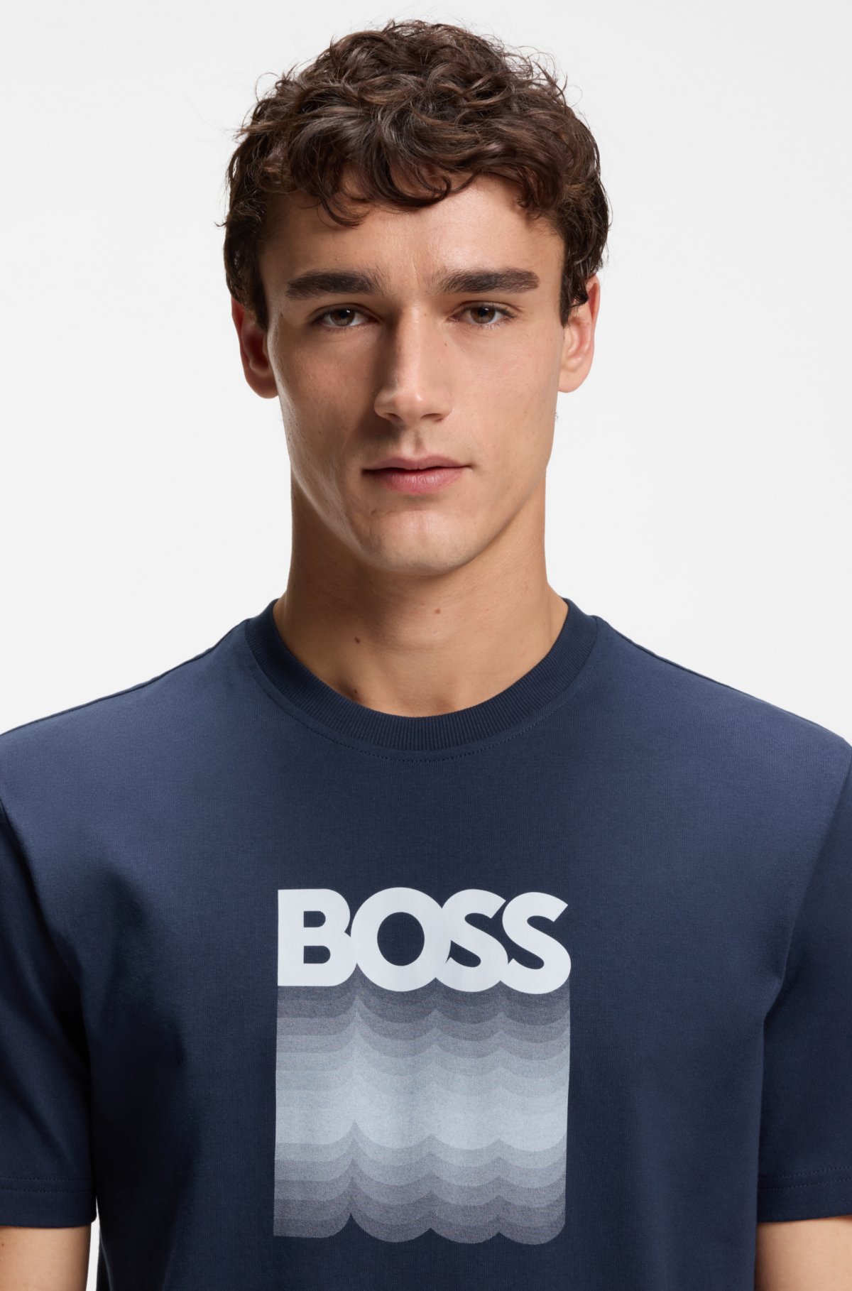 T-shirt regular in jersey di cotone