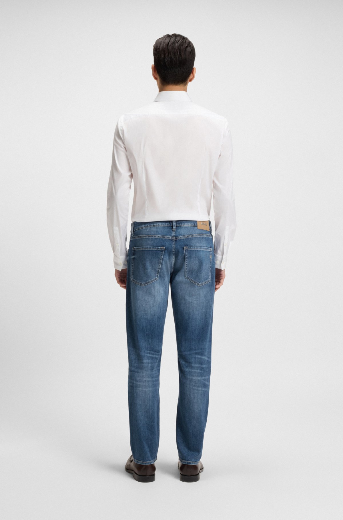Jeans uomo regular-fit in denim comfort-stretch blu Maine