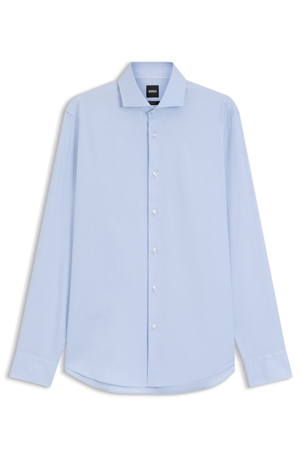 Camicia regular fit in twill di cotone a righe