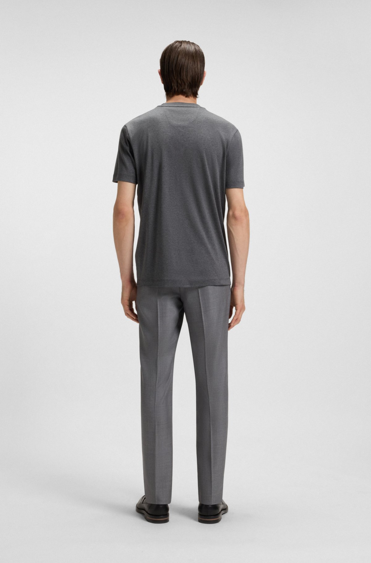 T-shirt con taglio regolare in cotone mercerizzato