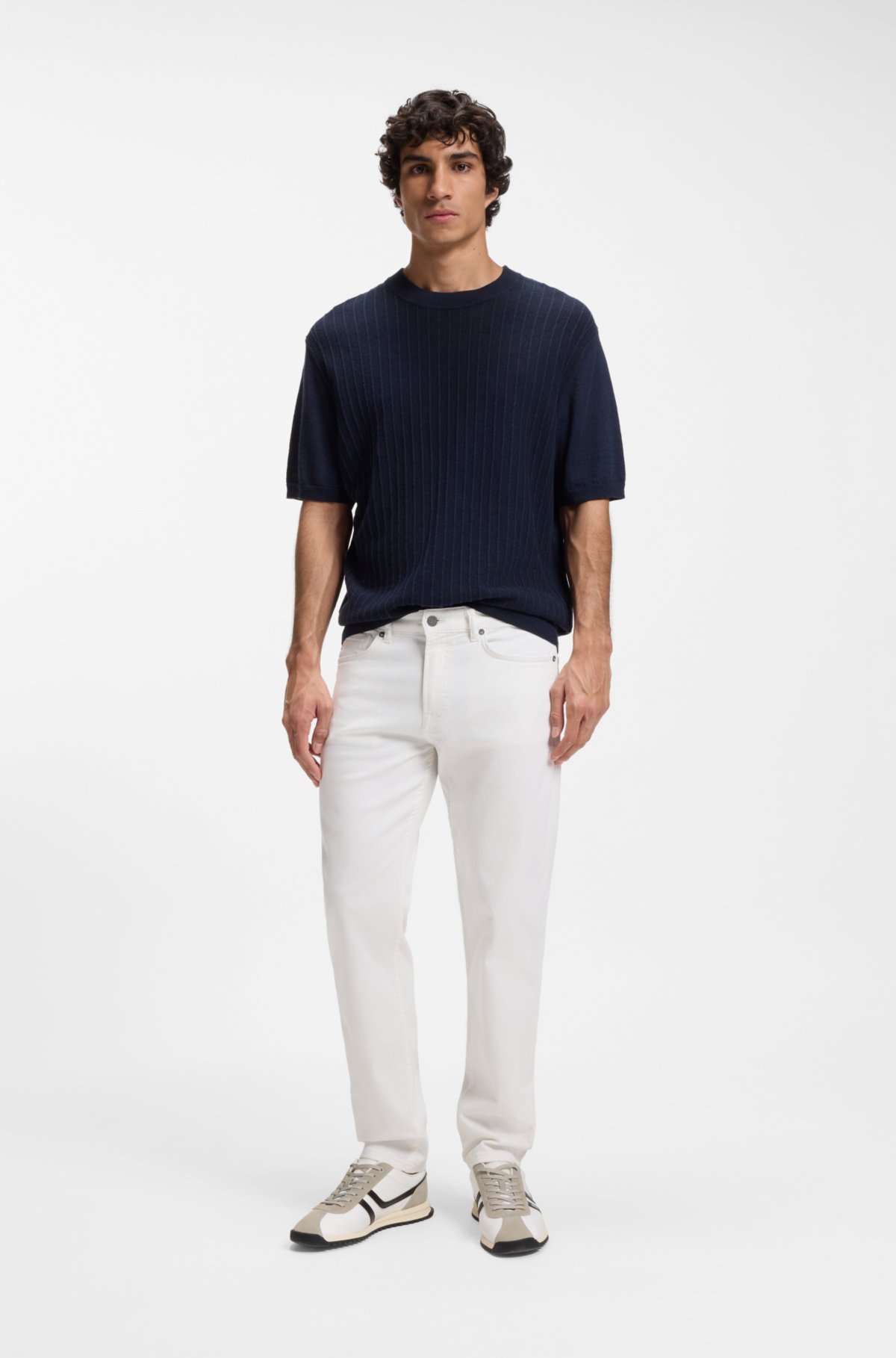 Jeans regolari Maine in denim bianco soft-motion