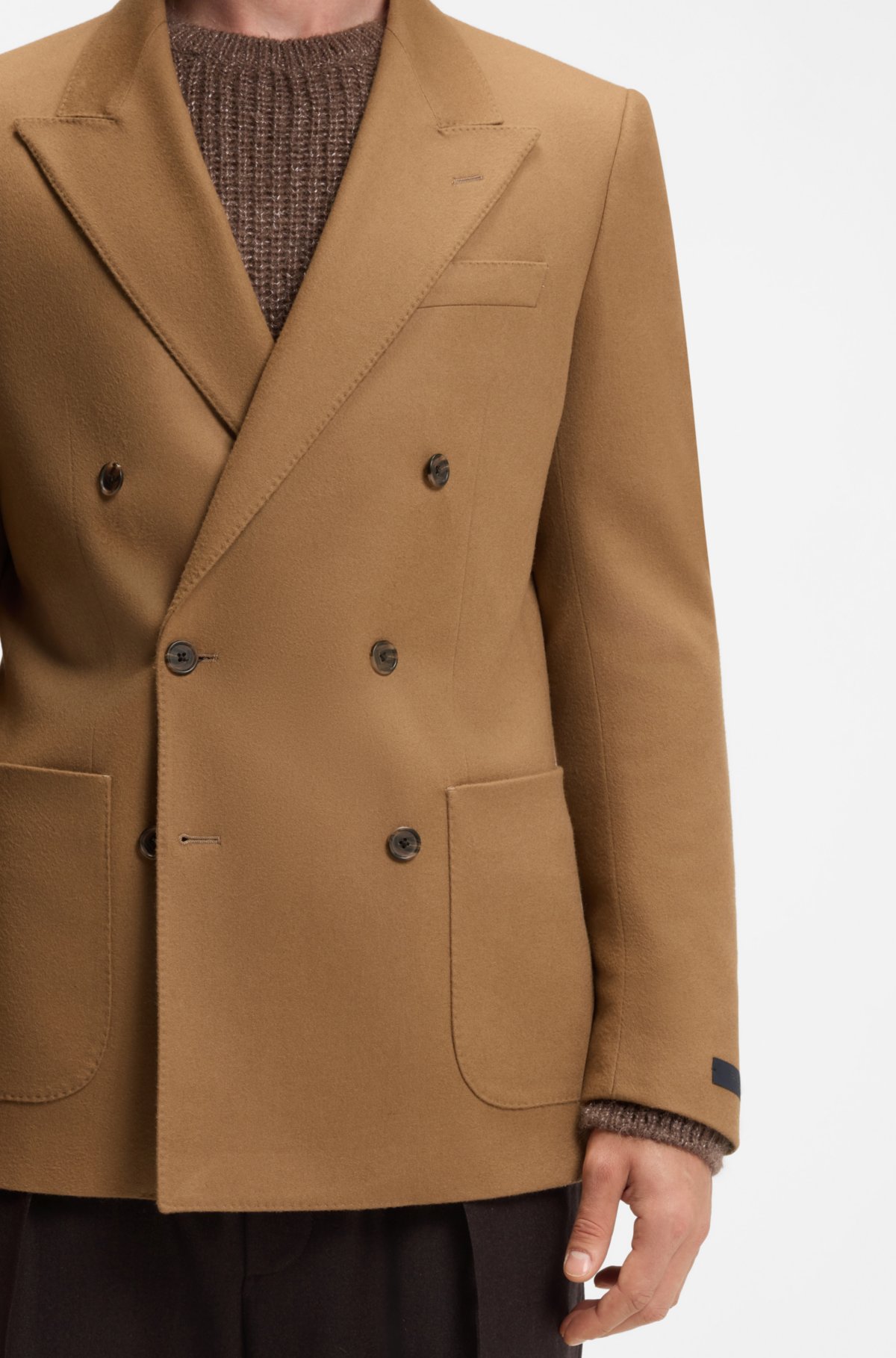 Giubbotto doppio petto BECKHAM x BOSS in lana e cachemire