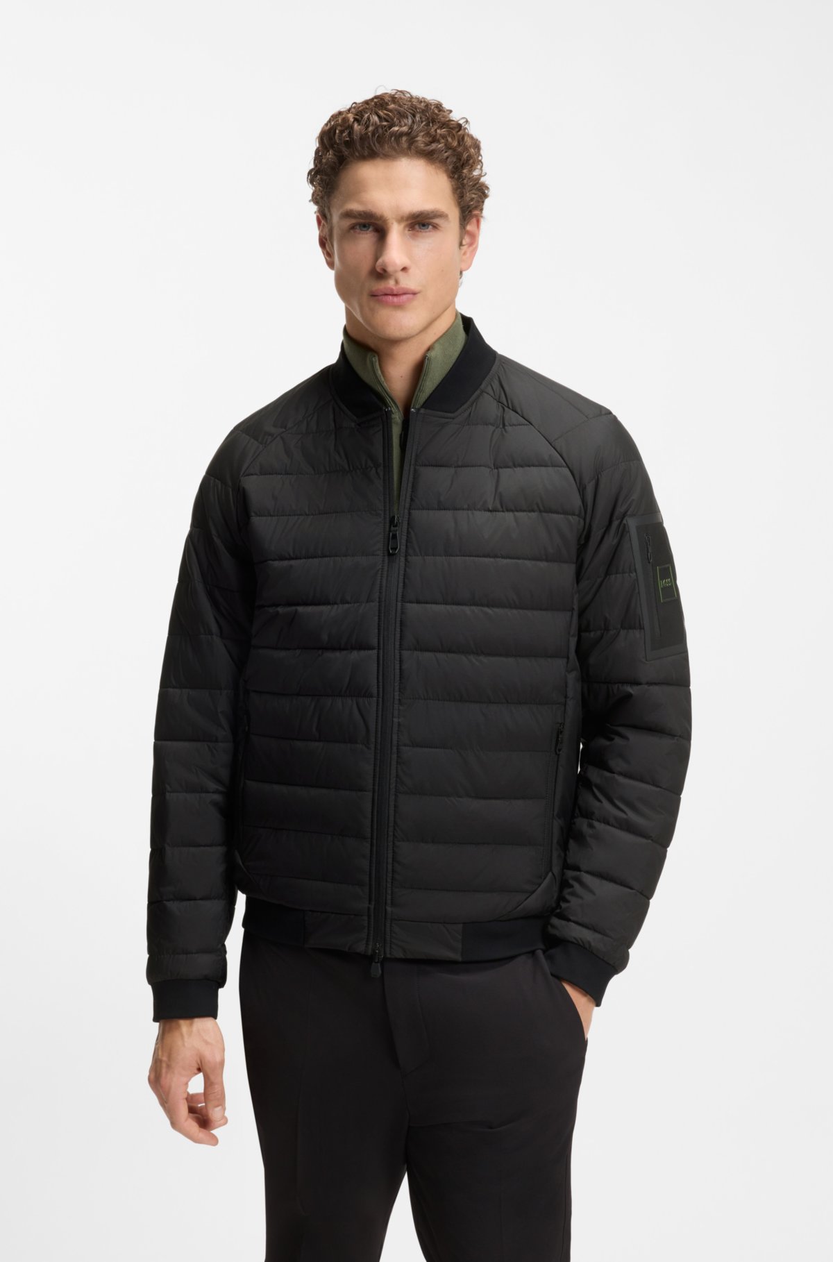 Giacca bomber imbottita con finitura idrorepellente
