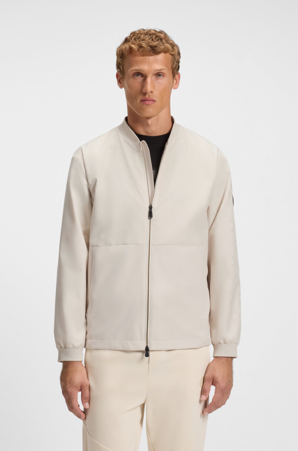 Giacca impermeabile con motivo monogramma Double B