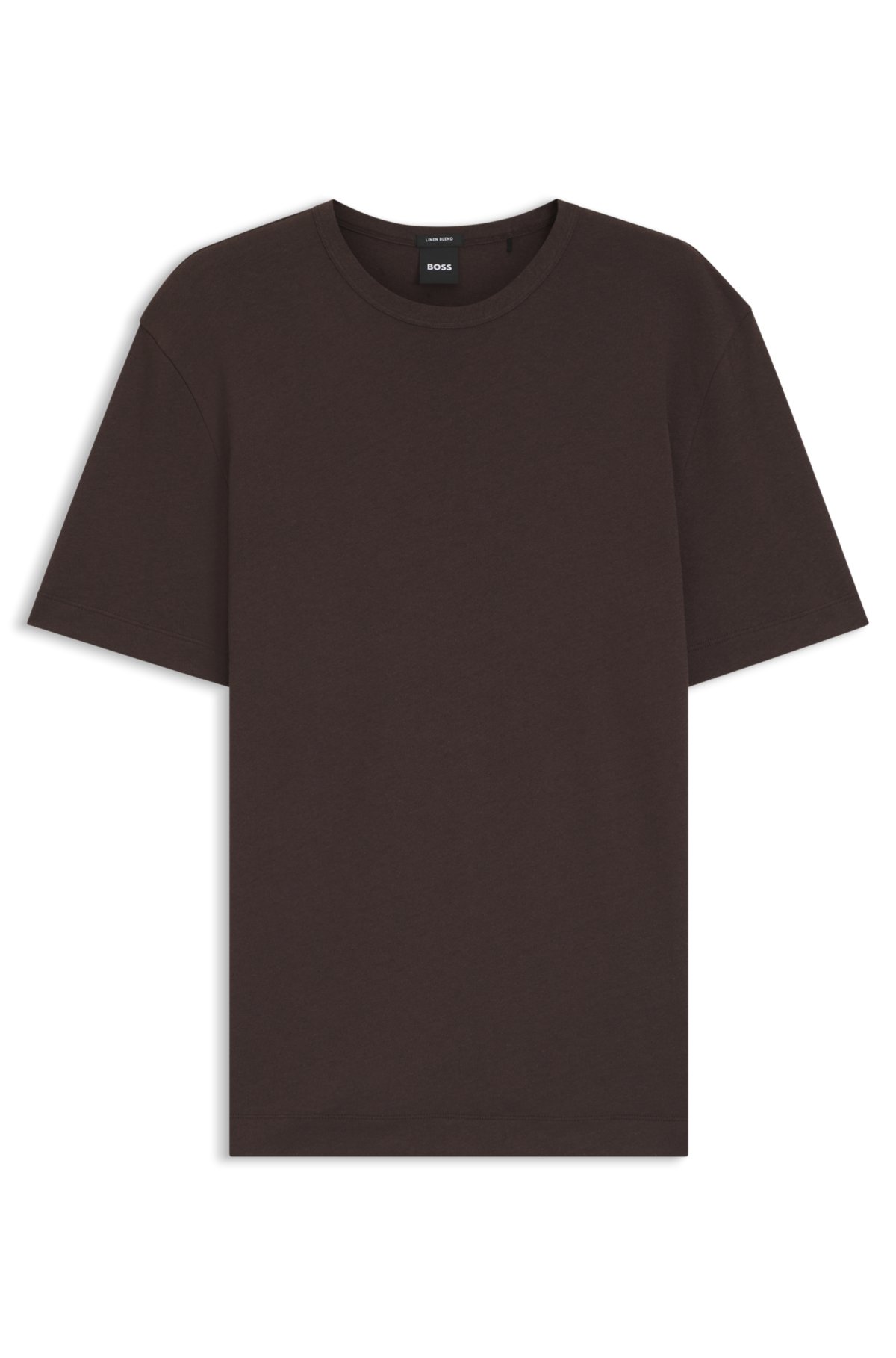 T-shirt in cotone e lino con vestibilità regolare