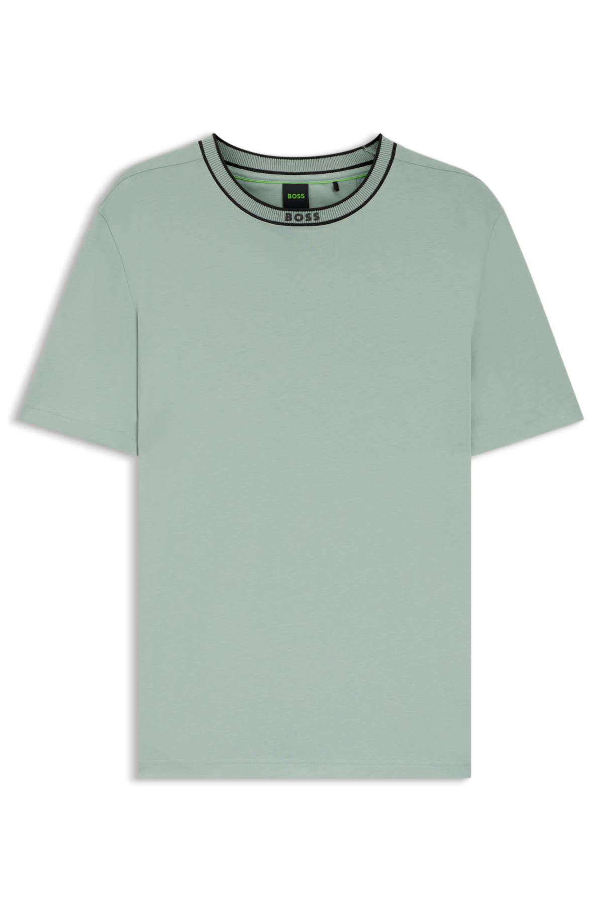 T-shirt in cotone con logo a collo tondo