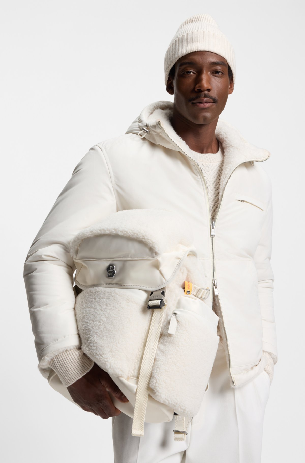 Zaino BOSS x Steiff con monogramma Double B a forma di orsetto