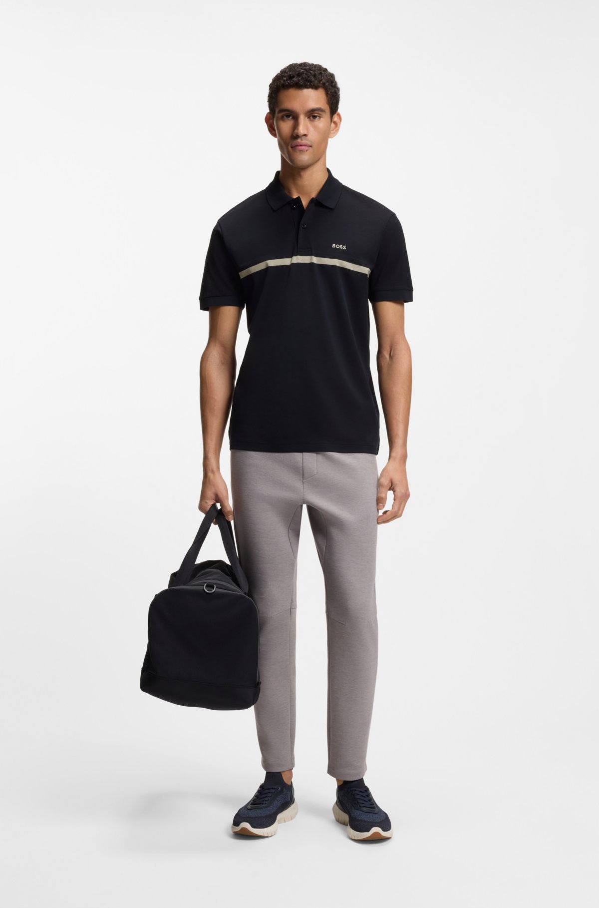 Polo Paddy con strisce ingegnerizzate