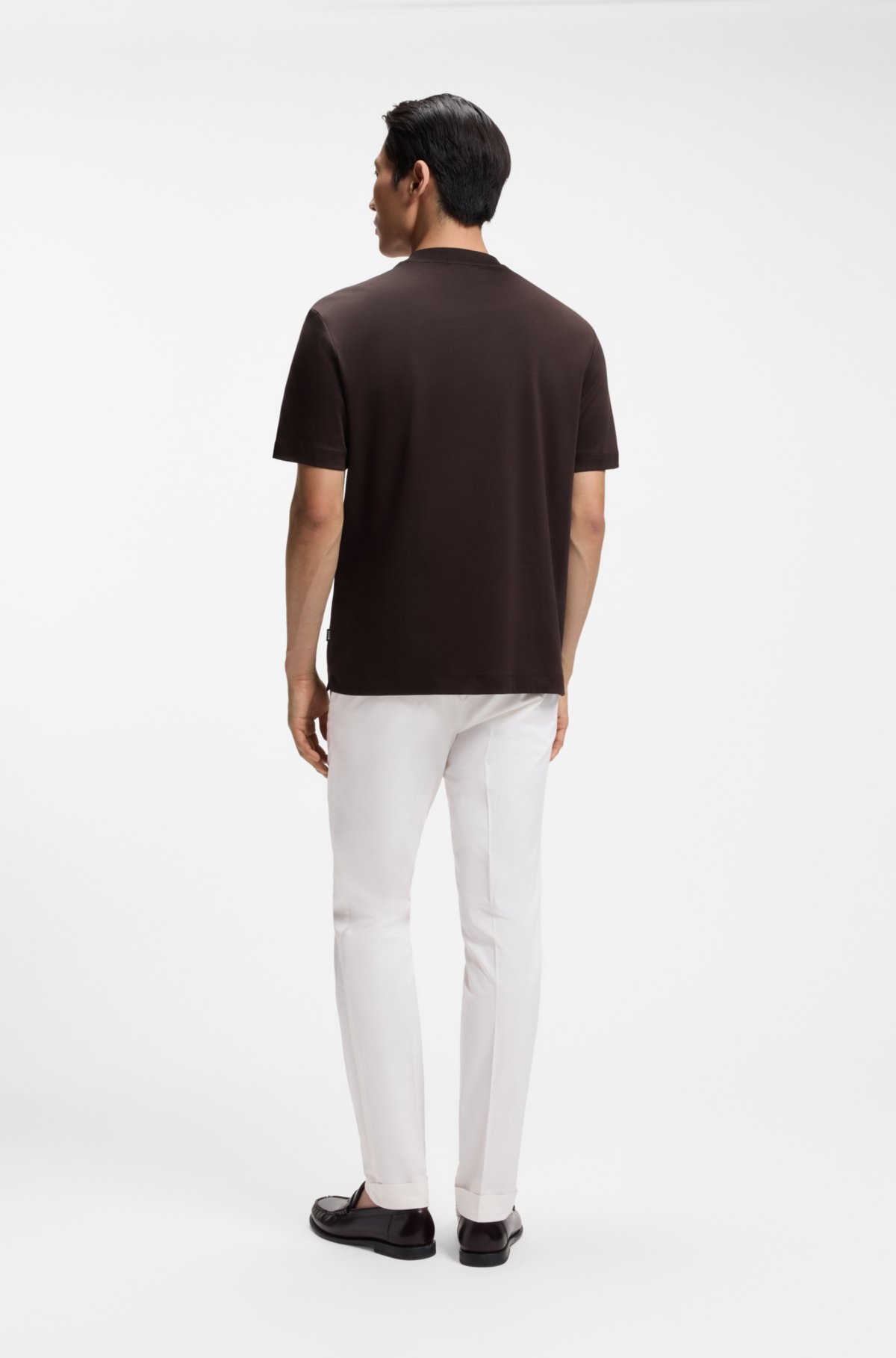 T-shirt in cotone mercerizzato con monogramma Double B