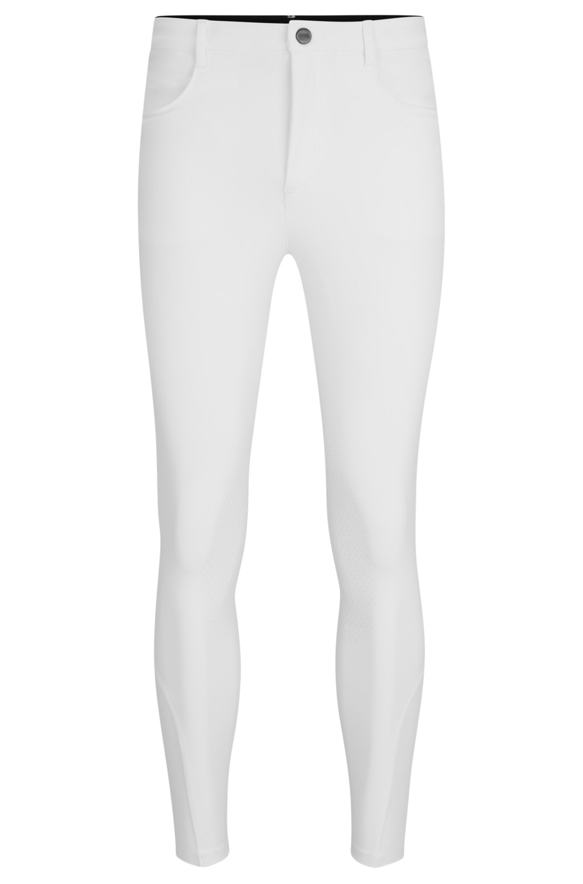 Breeches per equitazione con inserti antiscivolo alle ginocchia in tessuto elasticizzato