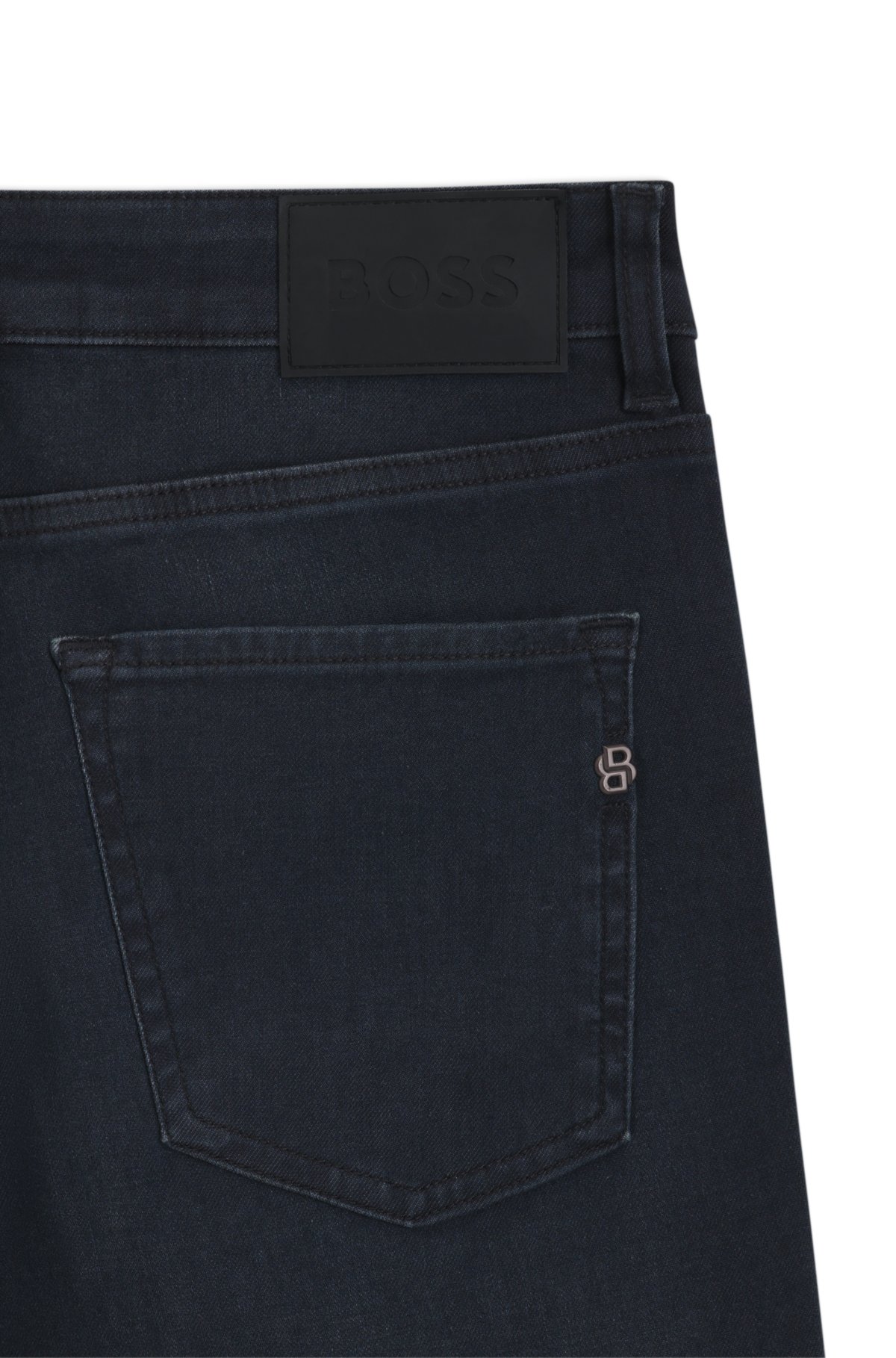 Jeans slim-fit blu Delaware in denim lavorato a maglia