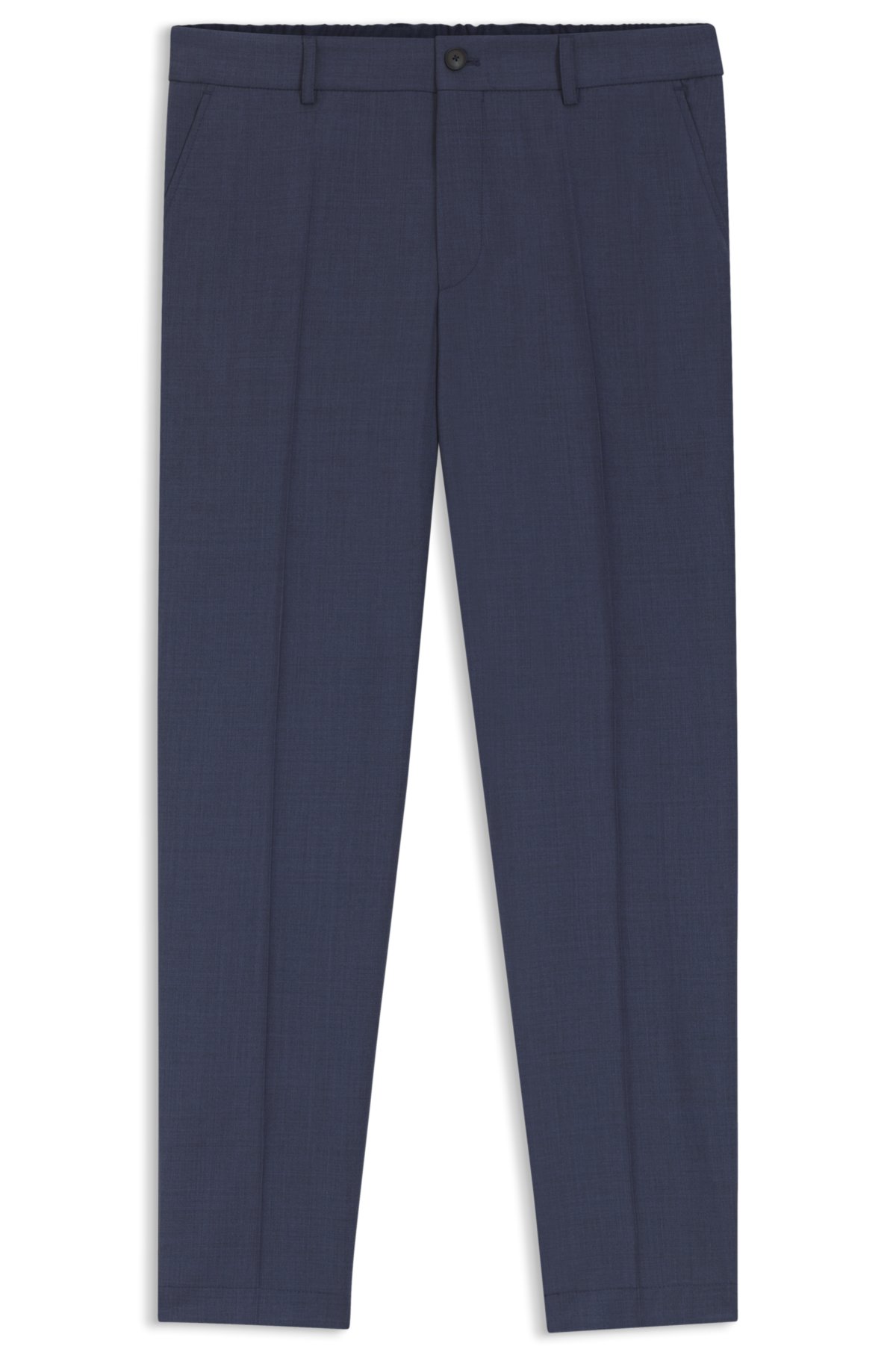 Pantaloni a taglio aderente in lana vergine lavabile