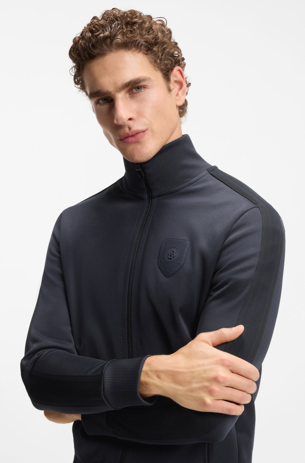 Felpa con logo crest in taglio rilassato