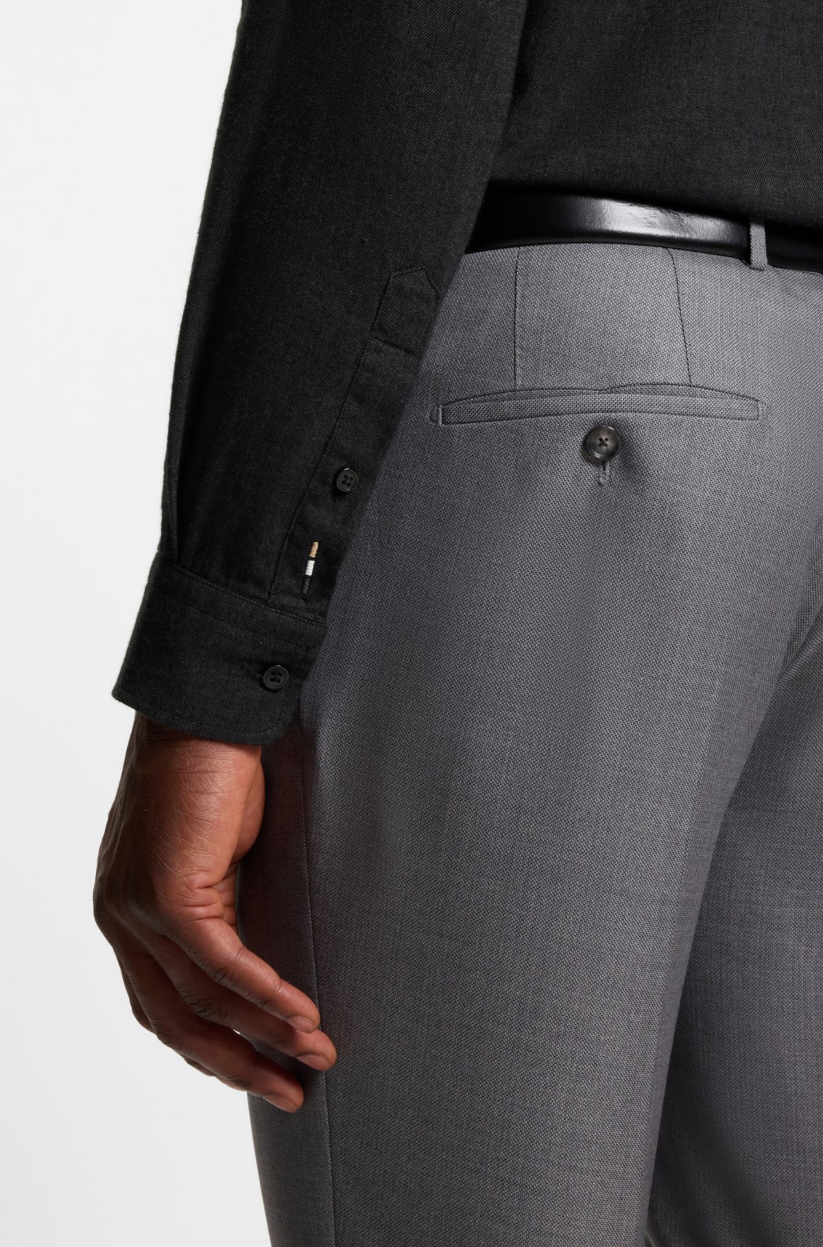 Camicia con taglio regolare in flanella in misto cotone
