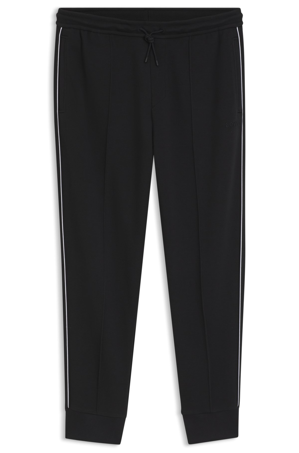 Pantaloni per tuta in misto cotone con dettagli a righe
