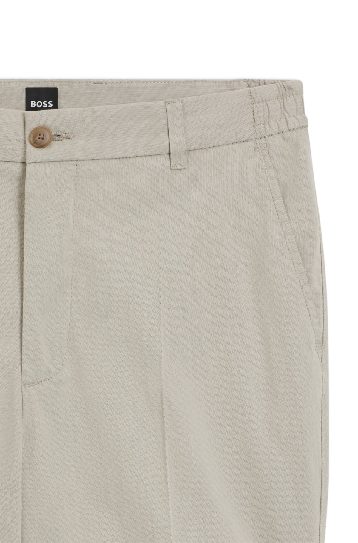 Pantaloni corti in cotone elasticizzato con taglio moderno