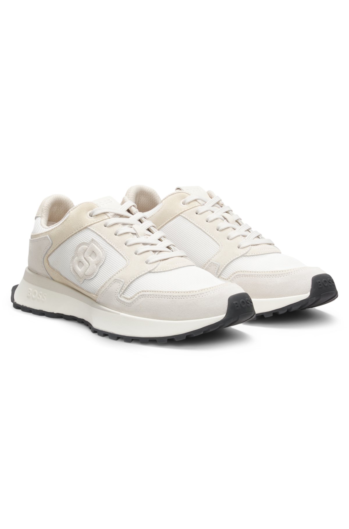 Scarpe da ginnastica con finiture in camoscio e monogramma Double B