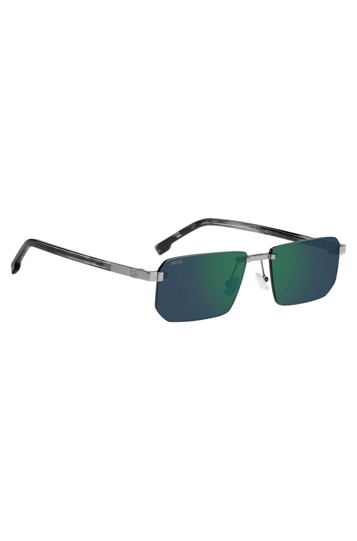 Occhiali da sole senza montatura con lenti colorate e monogramma Double B