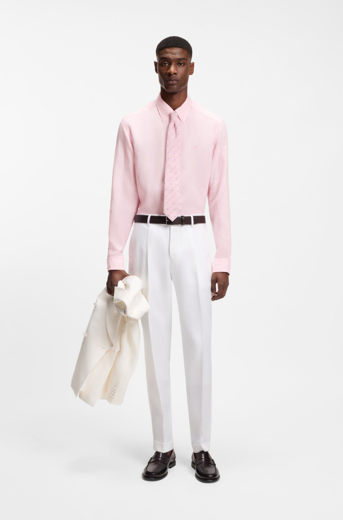 Camicia con taglio regolare in lino