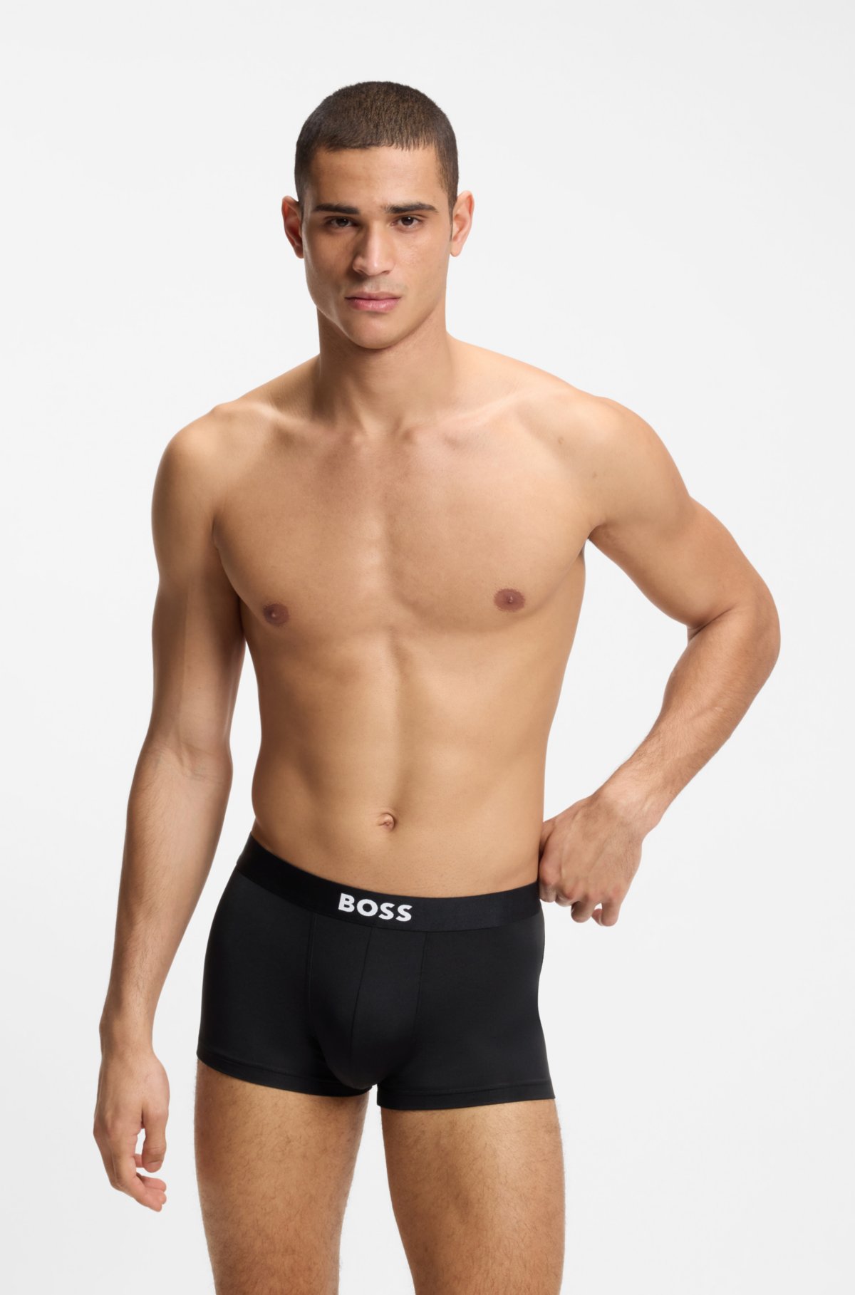 Set da tre boxer in microfibra elastica