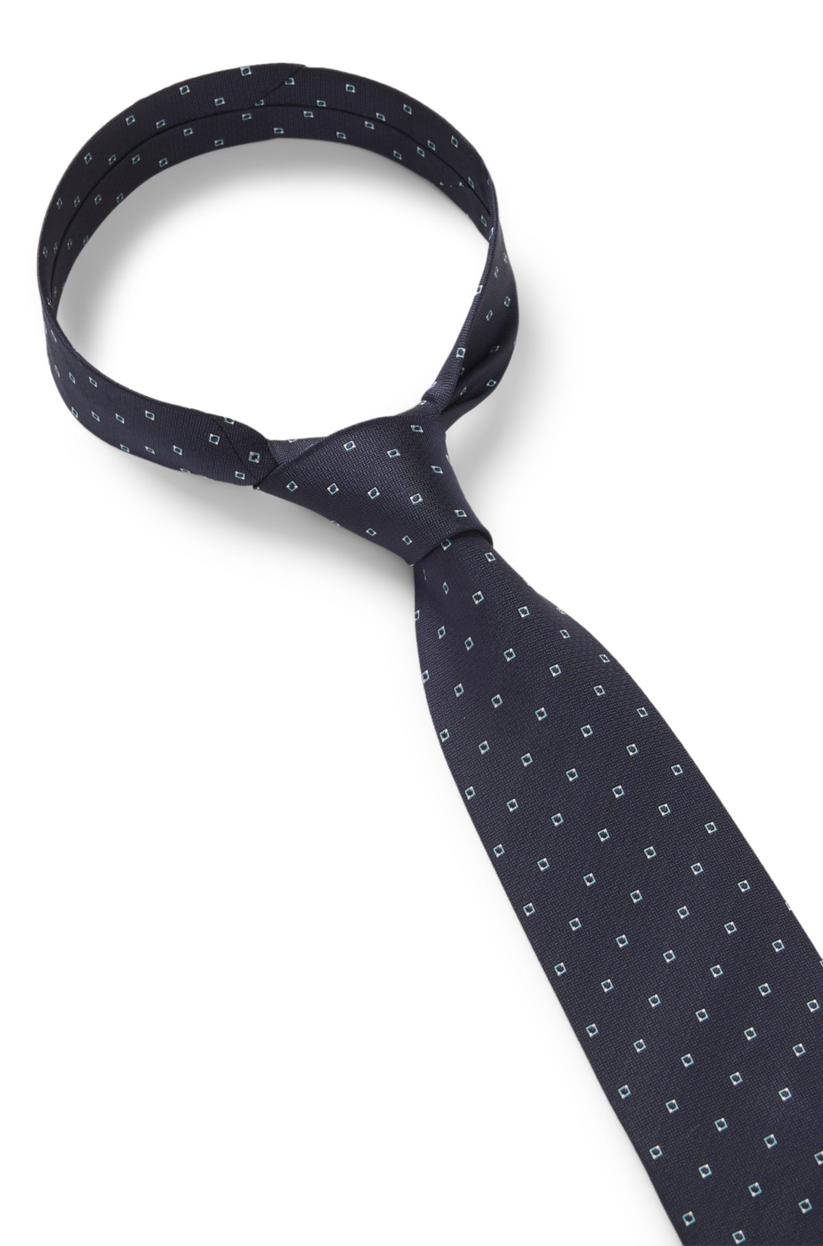 Cravatta con motivo jacquard in seta